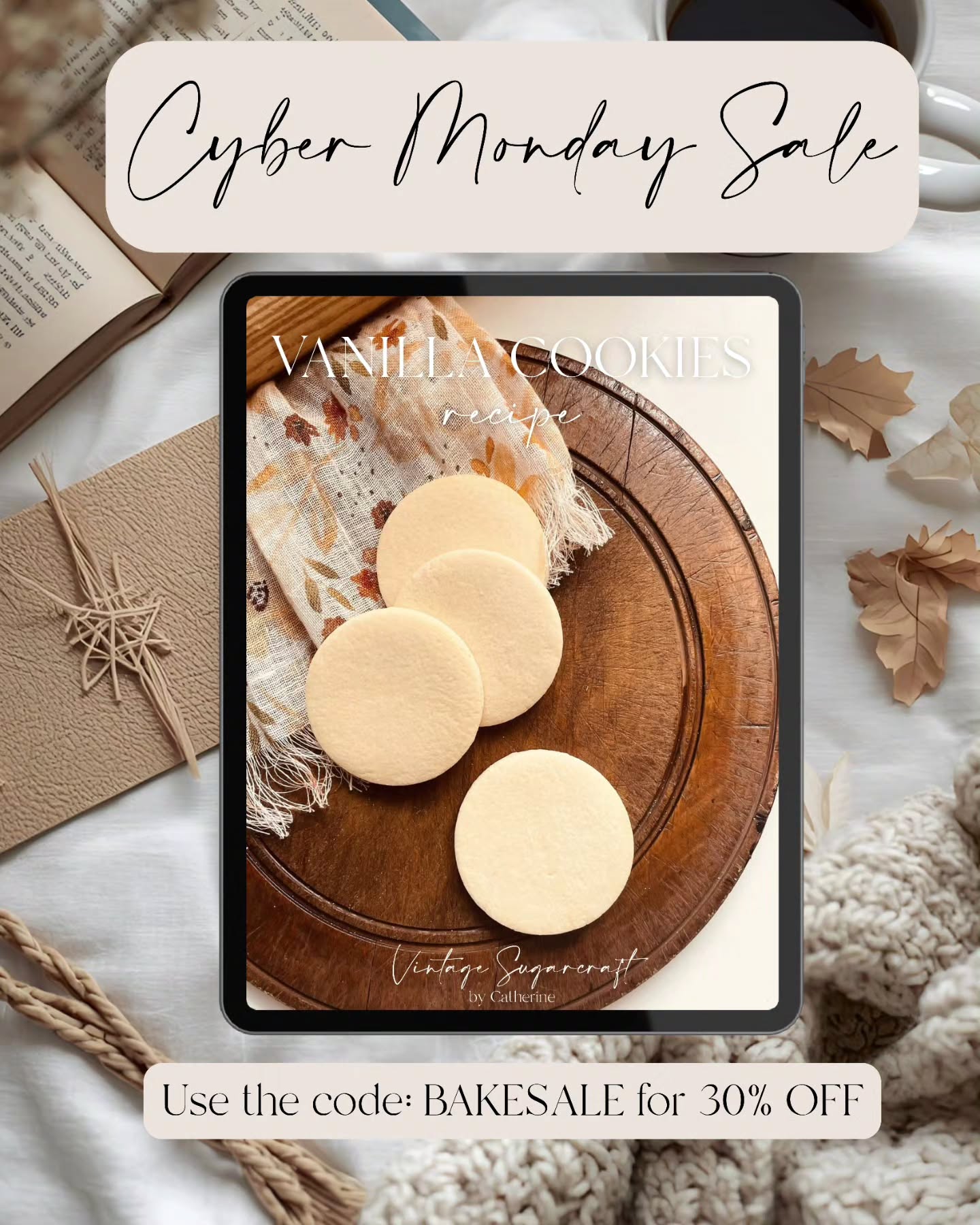 The final few hours of Cyber Monday are here, and I just wanted to pop in with a gentle reminder before the day runs away from us.
If you’ve been thinking about grabbing the Cookie Decorator’s Master Planner (aka your new baking bestie for the year ahead!) or any of my digital recipes, now’s the moment - everything is 30% off until midnight AEDT with the code BAKESALE.
This planner was created to make your decorating life calmer, more organised, and way more enjoyable. It’s like having a cheerleader, a calendar, a strategy buddy, and a creative brain dump all in one place.
If you’re ready for smoother launches, less last-minute stress, and more space to actually enjoy your decorating… this little bestie will help get you there.
And if you’ve had your eye on my signature recipes, tonight is also the last chance to grab them at their biggest discount ever.
Whether you take advantage of the sale or not, thank you for being here, supporting my tiny Aussie business, and creating alongside me. It truly means the world.
Code: BAKESALE
Ends: Midnight tonight
#cookiedecoratorsplanner #cookiedecoratingtools #bakersplanner #digitalplanner2025 #smallbusinessau #aussiesmallbusiness #cookieartists #cookiebiz #cookiebusinesscoach #bakingcommunity #fondantcookieart #aussiebakerscollective #supportlocalmakers #creativebakers #vintagesugarcraft #australiancreatives #cookiedecoratingaustralia