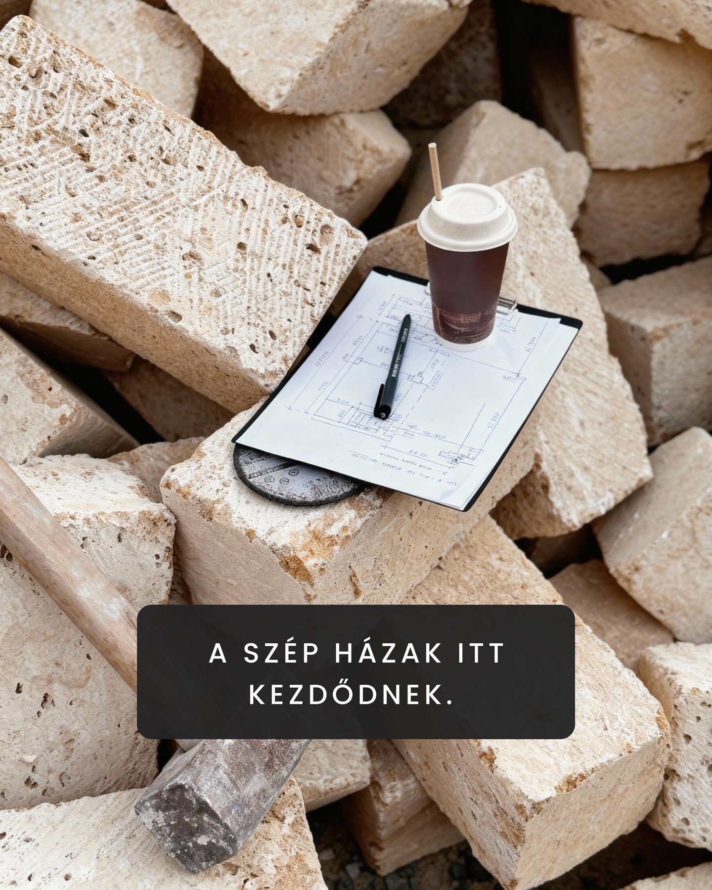 A legtöbb építkezésről készült fotón tökéletes házakat látsz.
Nálunk a kedvenc képeink néha inkább ilyenek: kávé, kalapács, koptatott téglák, firkált tervrajz.
Ez az a pillanat, amikor a vonalak a papíron találkoznak az anyaggal a valóságban.
Itt dől el, hogy a „csak egy ház” helyett otthon lesz-e belőle:
► ahol minden centi falnak oka van,
► ahol a részletek nem utólagos kompromisszumok,
► és ahol a munka közben is van egy perc leülni, ránézni a tervre, és azt mondani: „oké, jó irány”.
Nem látványterv, nem drónfelvétel – csak egy részlet az út elejéről.
De minden kész ház valahol pontosan itt kezdődik.
---
#fertexbau #construction #clthome #generálkivitelezés #generalconstruction #home #otthon #felújítás #építkezés #architecture #house #building #környezetbarát #fenntarthatóság