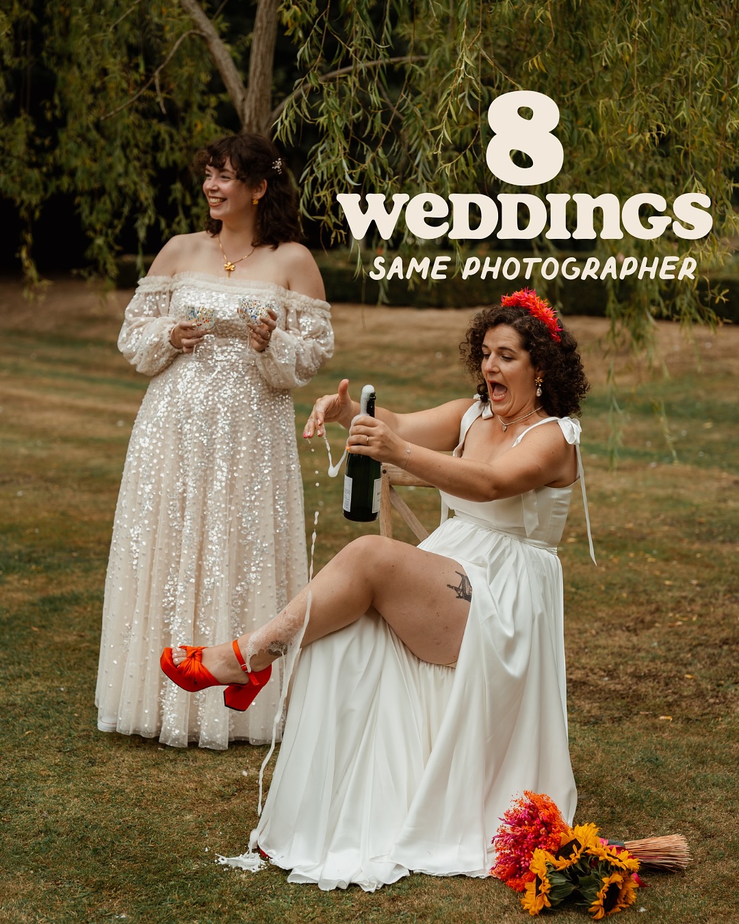 8 WEDDINGS • 1 PHOTOGRAPHER
We aren’t usually ones to pressure sell to you but 2026 is nearly full and the each year we reduce the number of weddings we do so that we can build our inclusive empire, whilst giving your weddings all of the time and concentration that you deserve!
So basically, if you’re getting married in 2026 and would like us to document it, it really would serve you well to reach out to us now 💜
2027 is looking wonderful, but we are starting to see an influx of enquiries and bookings now!
We want to document your day if you put inclusivity and affirming spaces at the top of your priority list 🏳️⚧️🏳️🌈
Let’s chat 🔗
#lgbtqweddingphotographer #weddingvideographer #weddingphotography