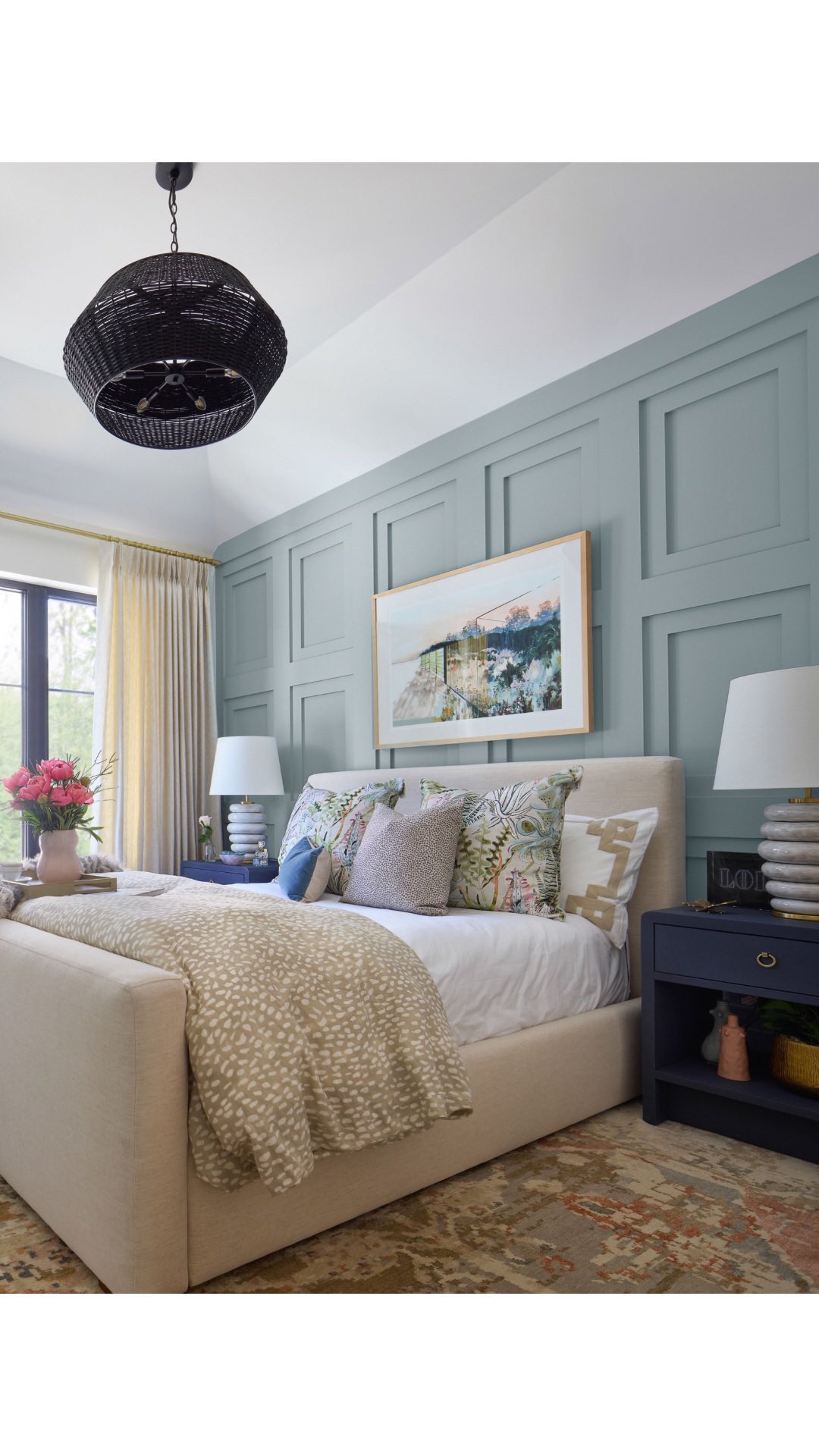 Weekends at home hit different when your room feels like a retreat. ✨
This dreamy bedroom was designed for our clients’ daughter—currently living her best college life, but still wanting that cozy, elevated space to come home to. We layered soft textures, sculptural lighting, and a paneled feature wall in a serene blue-green to create a sanctuary that feels both youthful and sophisticated.
From the tailored drapery to the upholstered bed and those perfectly patterned pillows, every detail was chosen to make coming home feel like a breath of fresh air. Proof that a “college kid’s room” can still be beautifully grown up. 💫
Who else wishes this was their weekend escape?
#InteriorDesign #BedroomDesign #TeenBedroom #DesignInspo #DenverDesign #ColorAndTexture #CozyInteriors #WeekendHome #FunctionMeetsFabulous #EandEDesignConsulting #LayeredInteriors #HomeSanctuary #ModernTraditional #ArtfulInteriors #InteriorsThatInspire #hgcodesignershowhouse #hgcodesignershowhouse2025 @susiephoto @devexproperties @hgcomag