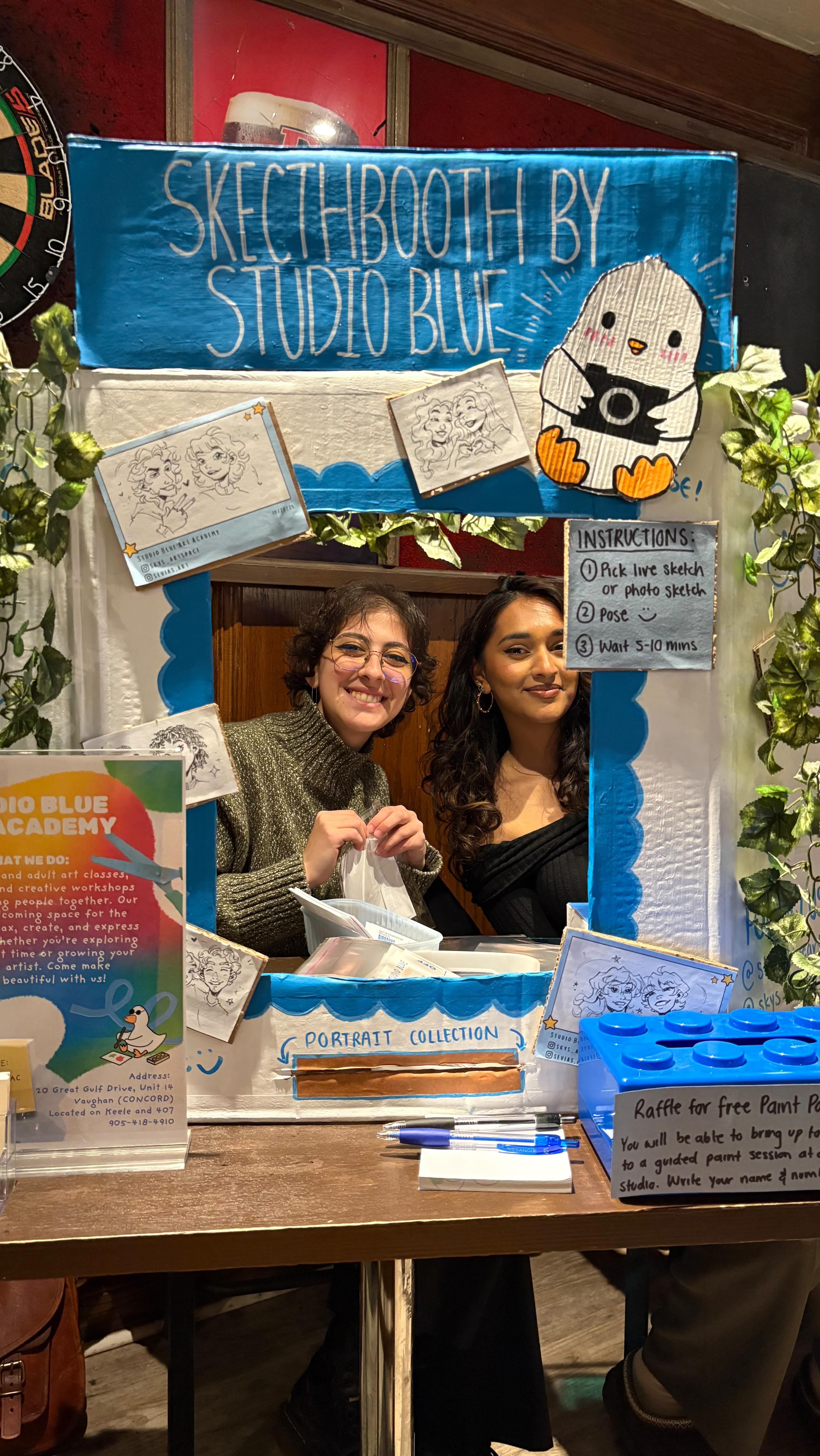 Book our Sketchbooth by Studio Blue! Sofia is an incredible artist, and your guests will leave with a beautiful hand-drawn portrait they’ll cherish forever. It’s the perfect way to make your event unforgettable!
#studioblueartacademy #vaughanartschool #studioblue #artclasses #artschool