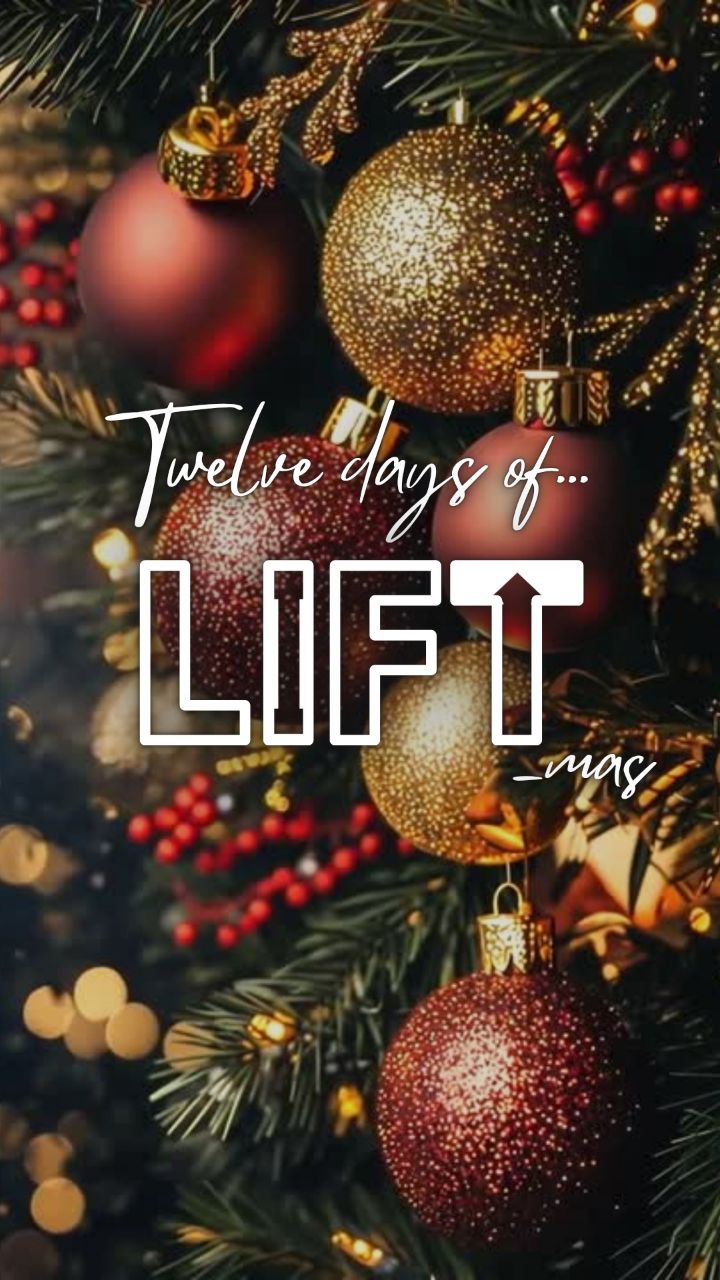 Just a bit of fun in the build up to Xmas! Keep an eye on our stories and follow along to our twelve days of LIFTmas fitness challenge!
There will be some naughty and some nice challenges for all you kiddos!
As with the song, each day the challenges rack up and anyone who tags us on a video of them completing all twelve challenges on the twelfth day (time lapse that), will win a LIFT goody bag.
Enjoy!
#parsonsgreen #fulham #liftfulham #strength #fitnesschallange #twelvedaysofchristmas