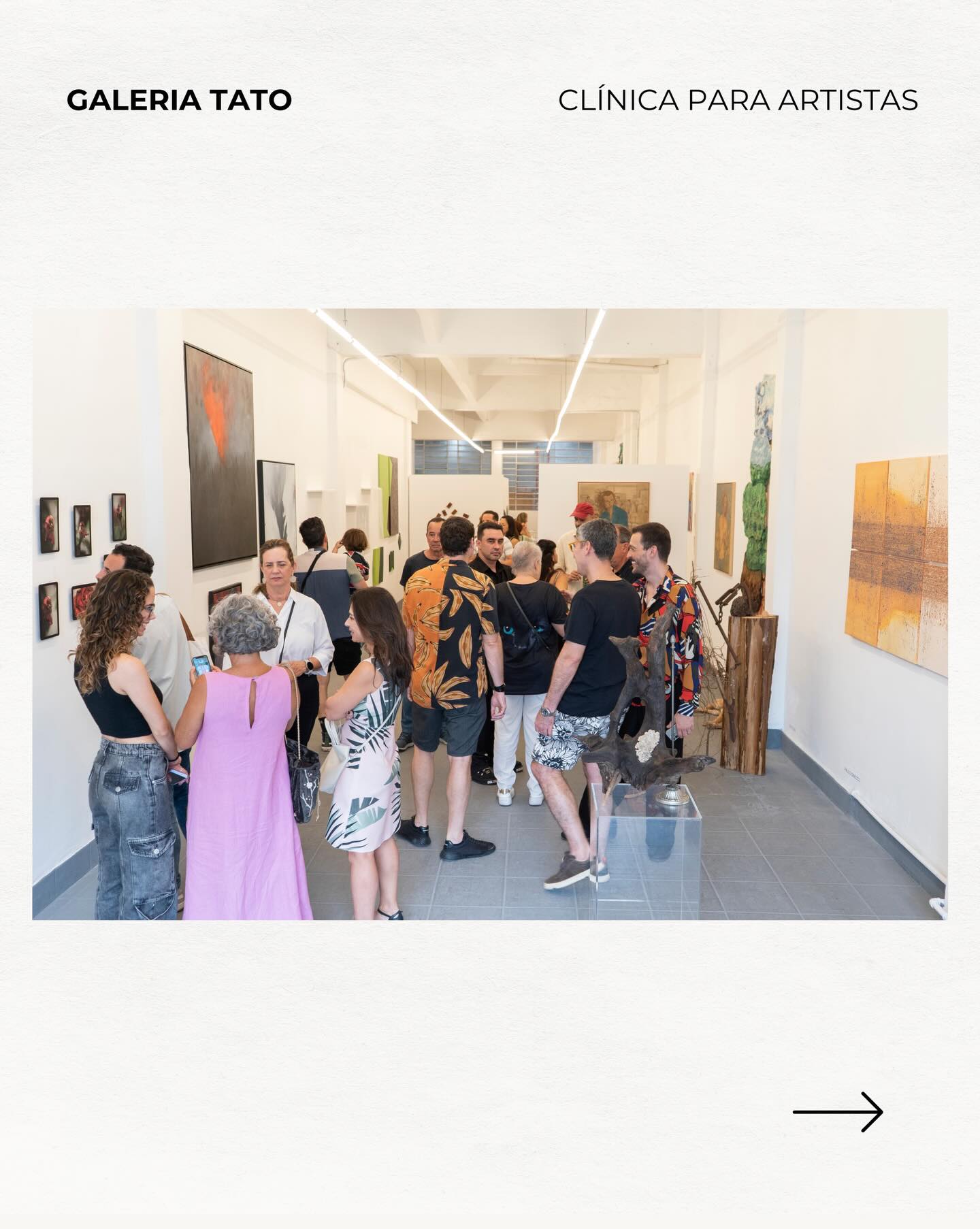 Galeria TATO | Clínica
O coquetel de abertura da exposição Clínica revelou a força dos encontros e a beleza das poéticas que emergem do programa Clínica para Artistas da Galeria TATO. Uma tarde que promoveu o território vivo de trocas, afetos e descobertas.
A mostra segue em exibição até 17/01/2026, convidando o público a percorrer os gestos, processos e investigações que tomam forma no espaço.
Galeria TATO — Rua Barra Funda, 893.
Quarta a Sábado das 13h às 18h
Que cada olhar encontre sua própria travessia.
#GaleriaTATO #100A1000 #Exposições