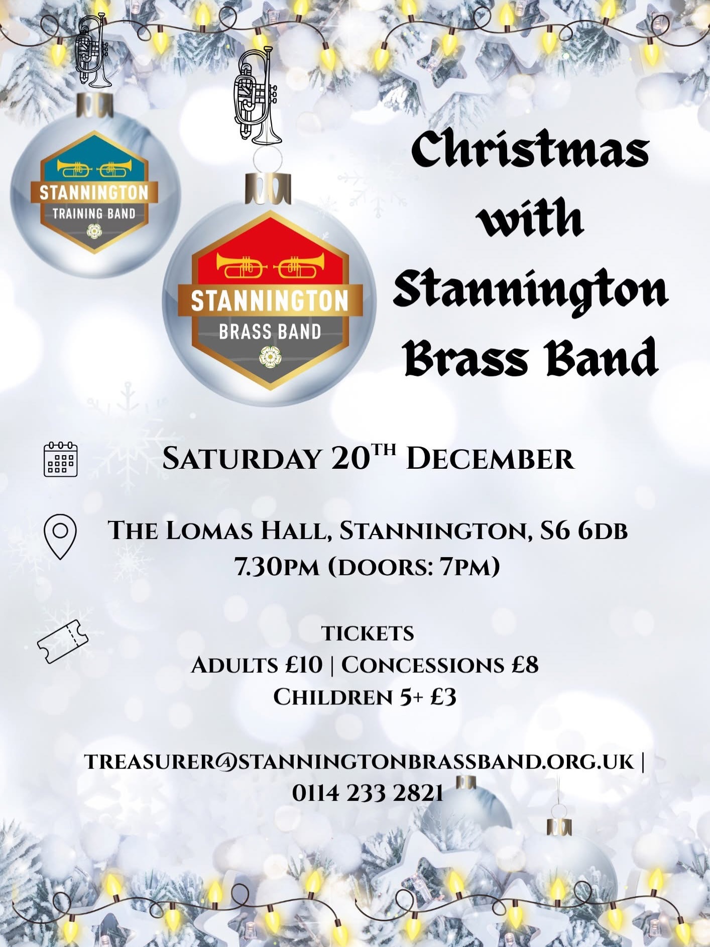 πΊ The double Christmas gig weekend is upon us!
π Sat 20th Dec | Christmas with Stannington Brass Band (SOLD OUT)
π Sun 21st Dec | A Christmas Festival of Music
Tickets & Info π
https://linktr.ee/StanningtonBand (Live link in bio)