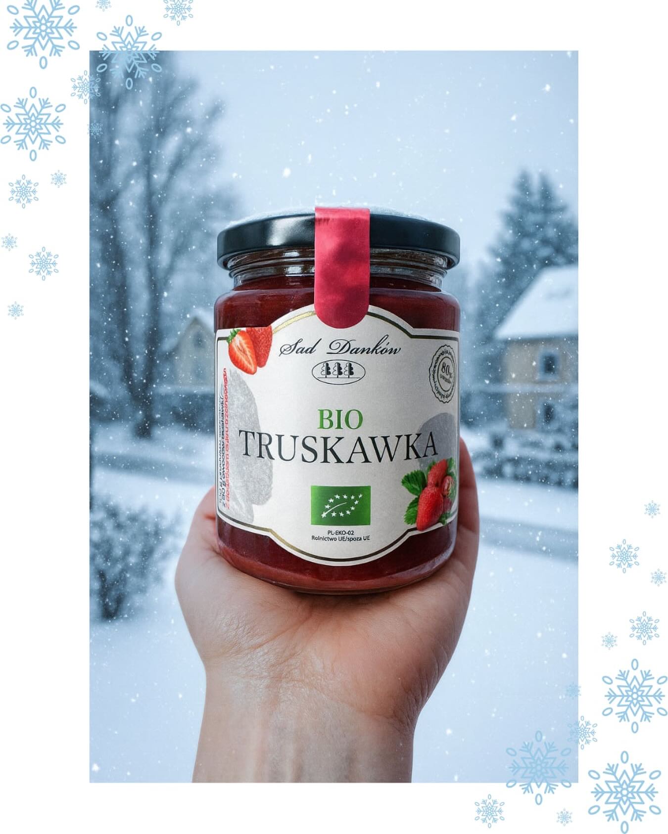 ❄️ Gdy za oknem mróz szczypie w nos, a truskawki śpią pod śniegiem… my wyciągamy lato ze słoika.
BIO Truskawka z Sadu Danków — najlepszy sposób na odmrożenie nastroju. 😋🍓
#winter #snow #zima #truskawka #nazdrowie #bio #eko #natura