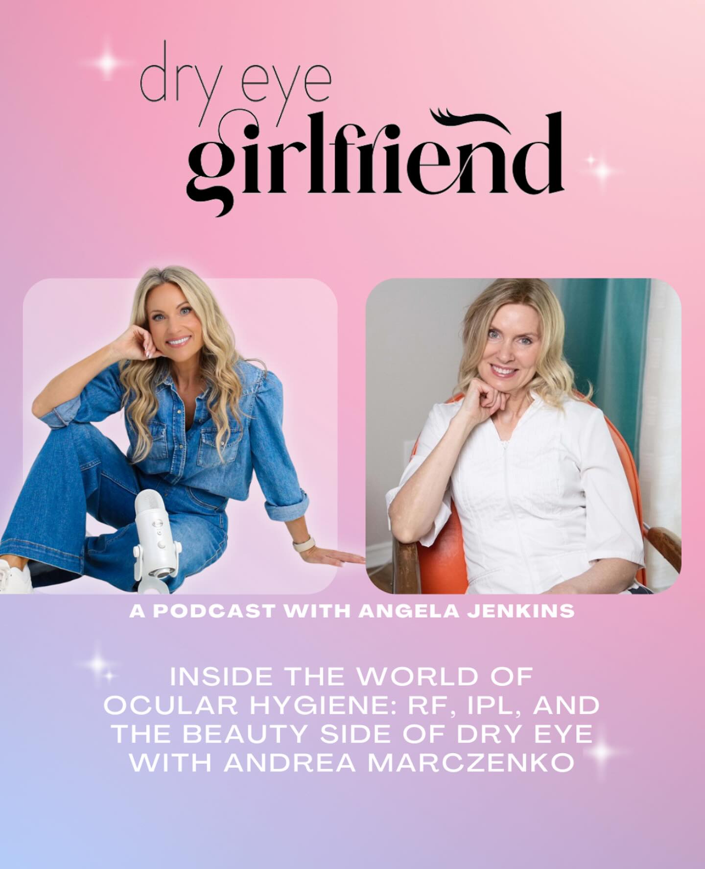 Episode 8 is officially live 🎧
Today I’m joined by Andrea Marczenko, ocular hygienist and founder of Your Perfect Skin Inc, for a deep dive into one of the most fascinating intersections of eye health and beauty.
We get into why proper lid hygiene matters more than most people realize, how IPL and RF treatments can support both the ocular surface and skin health, and yes the unexpected lash glow that so many of Andrea’s clients experience💜
If you’ve been curious about the evolving world of ocular aesthetics, or you want practical, everyday tips to support healthier eyes, this conversation is packed with insight.
Tune in, learn something new, and maybe rethink your entire lash and lid routine 👀
#dryeyegirlfriend #dryeye #ocularhygiene #eyehealthmatters #ipl #rf #yourperfectskininc #podcast
