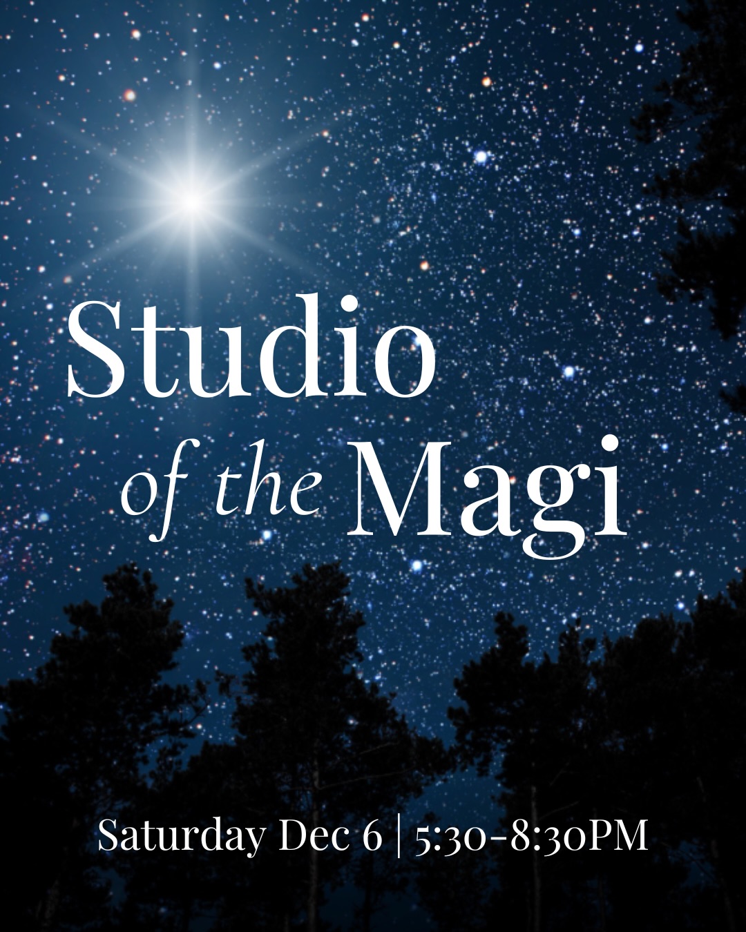 Step into a live art studio where the nativity story unfolds on canvas. Local artists will paint a model portraying a wise man under a star-lit sky—a sacred story brought to life before your eyes.
Meet the artists:
🎨 Maura Carta — Trained at Dresden’s HfBK and influenced by European plein-air traditions; taught at Pacific Art League and maintains an active studio.
🎨 Aina Clotas — Catalonian figurative painter with a BFA from the Universitat de Barcelona and classical training from the Barcelona Academy of Art; now teaching at the College of San Mateo.
🎨 Domenica Maloney — Bay Area artist trained in classical draftsmanship, with a BFA in Animation/Illustration from San Jose State University; has taught drawing and painting for over seven years.
🎨 GayLynn Ribeira — Trained in oil painting after earning her BFA in Illustration at Brigham Young University; now teaches at the Art Student’s Atelier in Saratoga while maintaining an active portrait practice.
📍 3865 Middlefield Rd, Palo Alto
#PaloAlto #BayAreaEvents #LocalArt