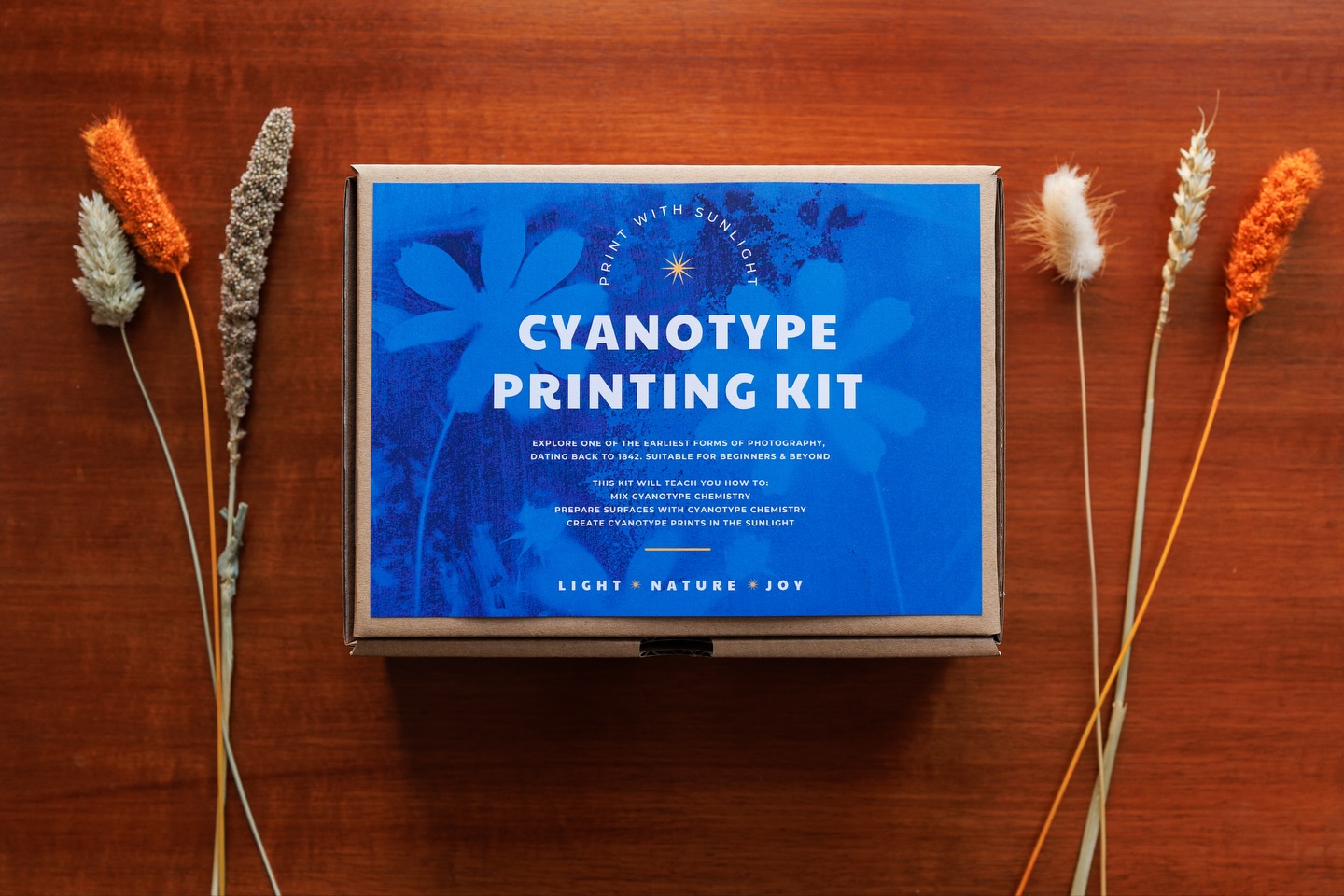 THE NEW AND IMPROVED!
✨ Cyanotype Printing Kit ✨
After 5 years, I felt it was time for a refresh, with more information and references to the joy of ✨light✨
On Etsy, You can also find upgrades!
+ no frame or acetates £33
+ 1 A5 exposure frame £36
+ Acetate images and alphabet sets £38
+ 1 A5 exposure frame and Acetate images and alphabet sets £41
(P&P to UK included in all prices)
I’m so proud of these kits, here’s what you say about them!
💬
“Wow! Incredibly fast delivery, and the kit is exactly as described. Has absolutely everything you could need along with really clear instructions. It’s been raining here a lot so I’ve not tried it out yet but I can’t wait to! Everything looks so high quality, and the instructions make the process really simple and accessible to follow. Would absolutely recommend!” ~ Eli, 24th Nov 2025 via Etsy
“Perfect gift. Thank you for the speedy dispatch” ~ Saffron 24th Nov 2025 via Etsy
“Bought as a Christmas present, the product arrived as described. The gift wrapping was very professional, overall brilliant service would buy from this shop again” ~ Stacey 6th Jan 2025 via Etsy
“This was a great gift and the seller has so much helpful info about storing and using the kit. Highly recommend” ~ Cat 19th Nov 2025 via Etsy