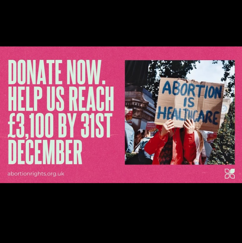 Thank you to @abortion_rightsuk for using my photograph in your campaign!!!
Please check out their fundraising video and help them raise £3,100 by 31 December!