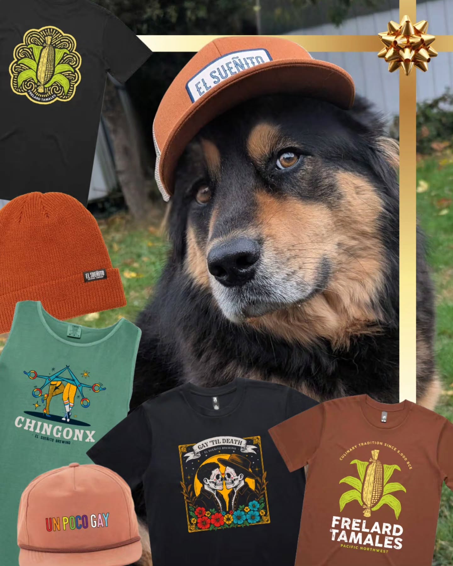 'Tis the season for Shopping Small 🎁
Your support means the world to us all year long, but especially during the holiday season!
Today - Small Business Saturday - all of our merch is 20% off!! We know there are a lot of businesses you'll want to support today though, so we're going to extend the sale until 12/15, but please note that available sizes and styles will become more and more limited! Most of these styles won't be restocked for a long time, some might not ever come back. If you've been thinking about getting something, now is the time! Buy now or forever hold your tamales.
Already stocked up on our current Sueñito and Frelard merch? We've got some special, new things coming your way on 12/16. 😉