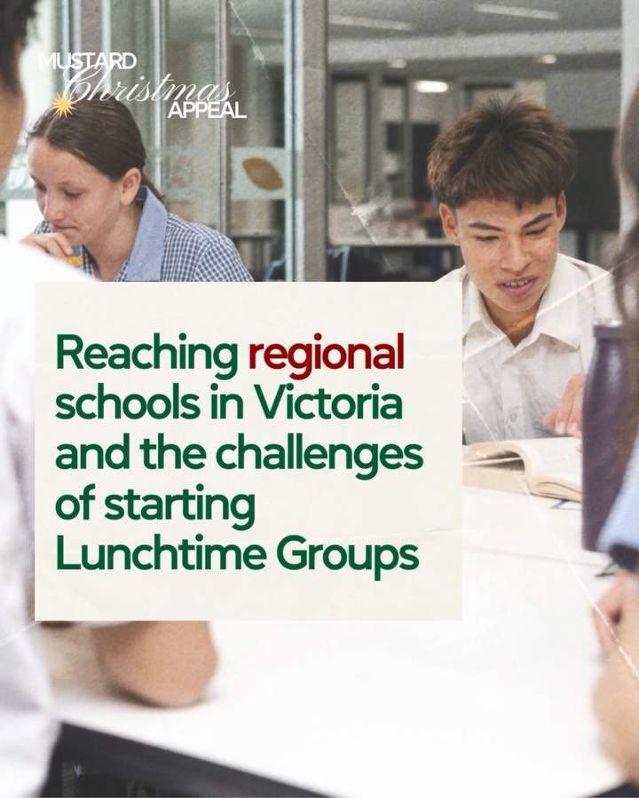 Last week, you heard about our new Internship Program which we are raising funds for during our Christmas Appeal.
Another area that we are focusing on next year is the establishment of more Lunchtime Groups, specifically in regional Victoria.
There are currently 8 regional schools with Lunchtime Groups. In 2026, we are praying for that number to increase to 18!
We need your support to make this happen with the increased travel and resources associated with supporting these groups.
If you would like to contribute towards our $7,500 goal to help expand our reach in regional VIC, head to the link in our bio to donate this Christmas 🎄✨
#melbournechristians #churchmelbourne #regionalvictoria #schoolsministry