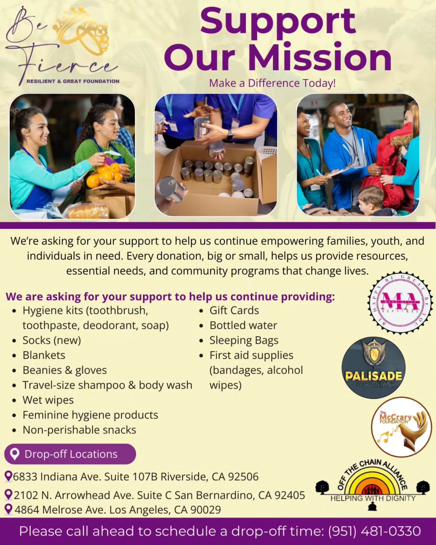 Support Our Mission
Make a Difference Today!
We’re asking for your support to help us continue empowering families, youth, and individuals in need. Every donation, big or small, helps us provide resources, essential items, and community programs that change lives.
💛 If you’re able, please donate and share. Your kindness matters.
#CommunitySupport #GiveBack #DonateToday #NonprofitLife #HelpingFamilies #SupportOurMission @maservices2015 @offthechainalliance @palisadedefensegroup @mccrary_foundation