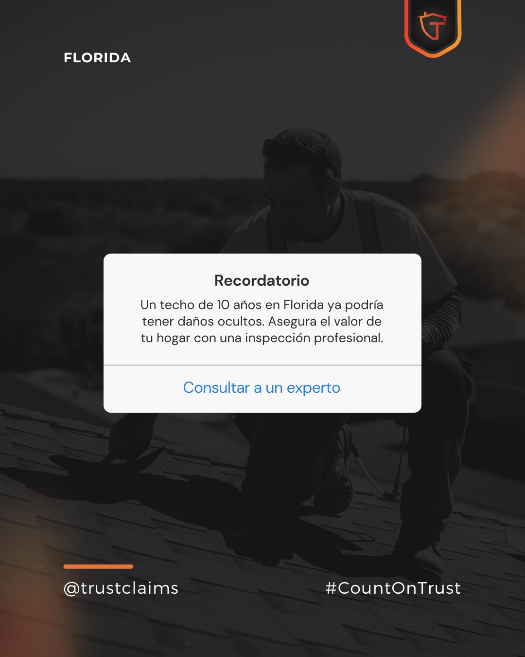 🧐 Sabías que el 90% de los techos en Florida con daños no muestran señales externas inmediatas?...🤔🏠 Tu póliza de seguro está para proteger tu inversión, no solo para emergencias extremas. Si tu propiedad ha pasado por tormentas o tiene más de 10 años, podrías calificar para un reemplazo total sin pagar de tu bolsillo.
En Trust Claims nos encargamos de: ✅ Inspección técnica profunda. ✅ Negociación directa con la aseguradora. ✅ Maximizar tu beneficio legal.
📩 Envíanos un mensaje o visita el link en nuestro perfil para empezar hoy mismo!