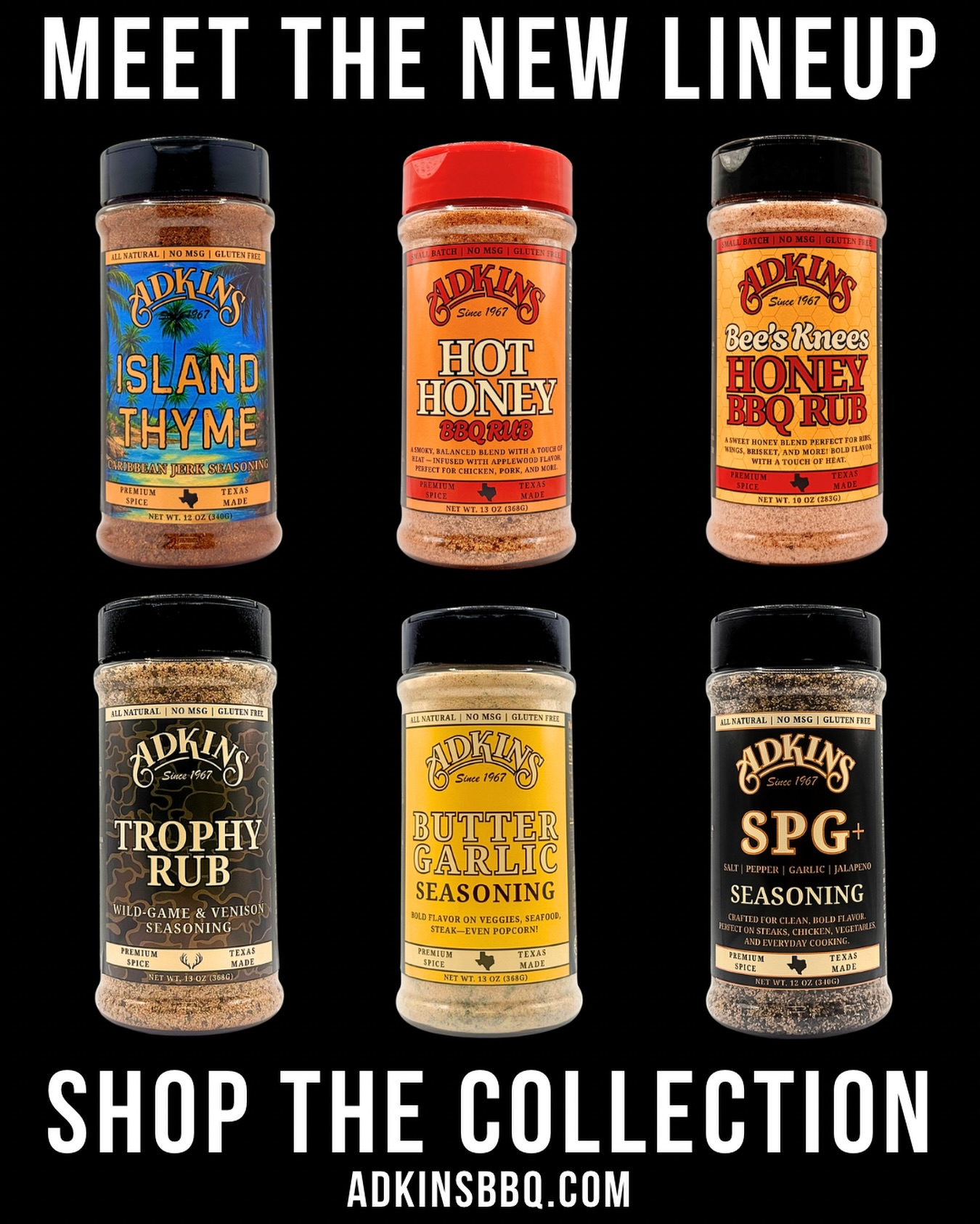 Your spice rack called — it needs an upgrade. 😏🔥
Meet the new Adkins lineup, packed with bold flavors and clean ingredients for everything from backyard grilling to weeknight dinners.
🛒 adkinsbbq.com
