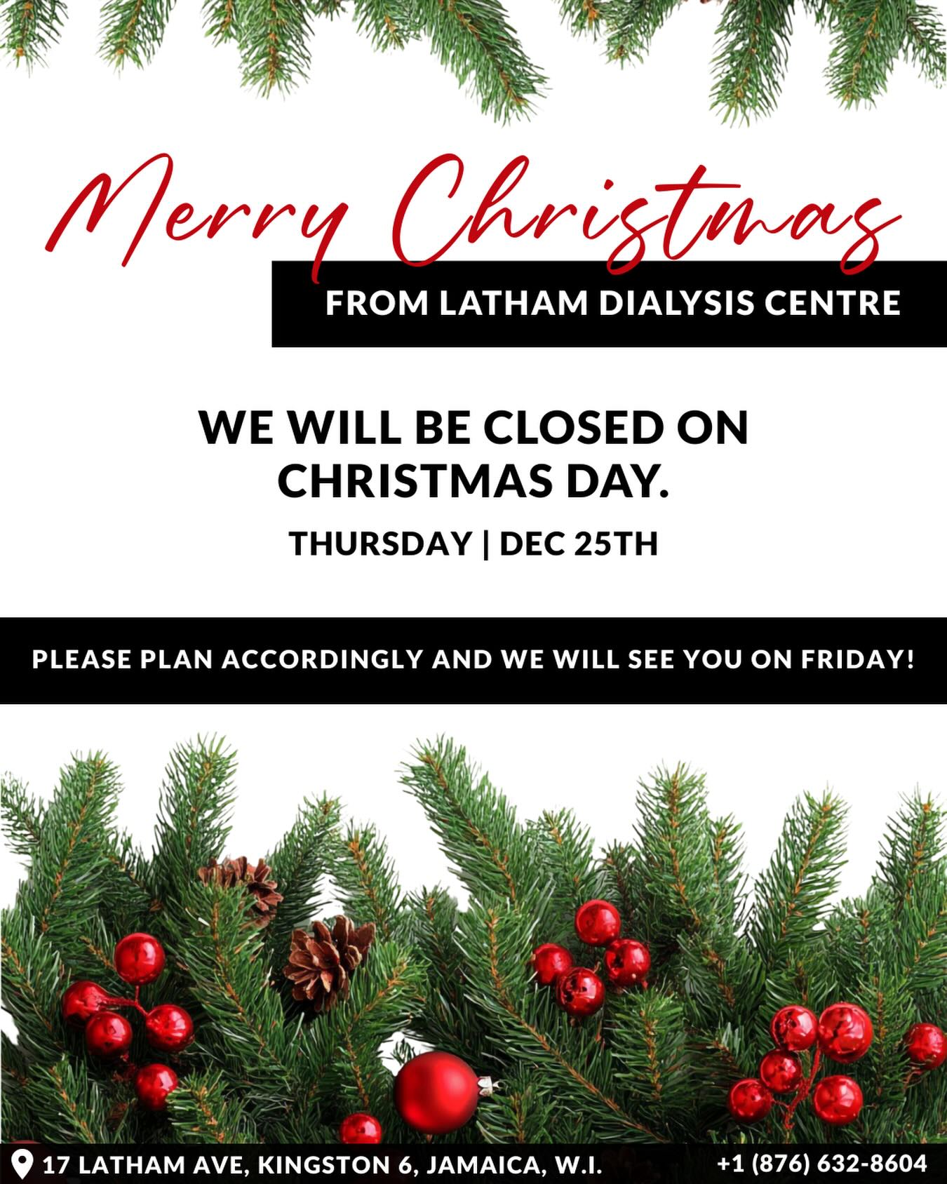 Merry Christmas from us✨
#LathamDialysisCentre #LathamDialysisJamaica #Jamaica #Kingston #kidneyDialysisKingston