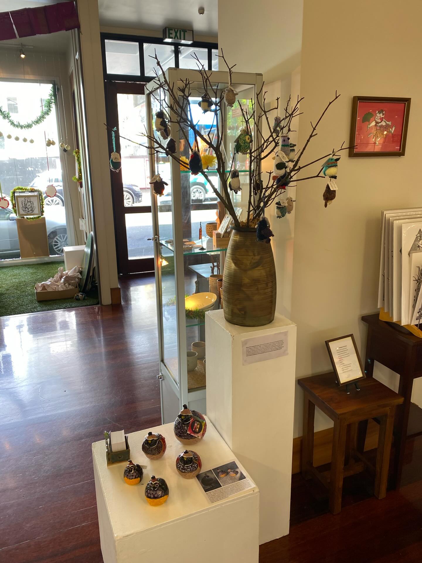 Set up is almost complete for our “Animalia” exhibition @ninjaflowerwellington Opening event is on Saturday, Dec. 6 starting at 5 pm. The exhibition is on until Dec 24th. #ceramicexhibition #multimediaexhibition #groupexhibition #theanimalists #ninjaflower