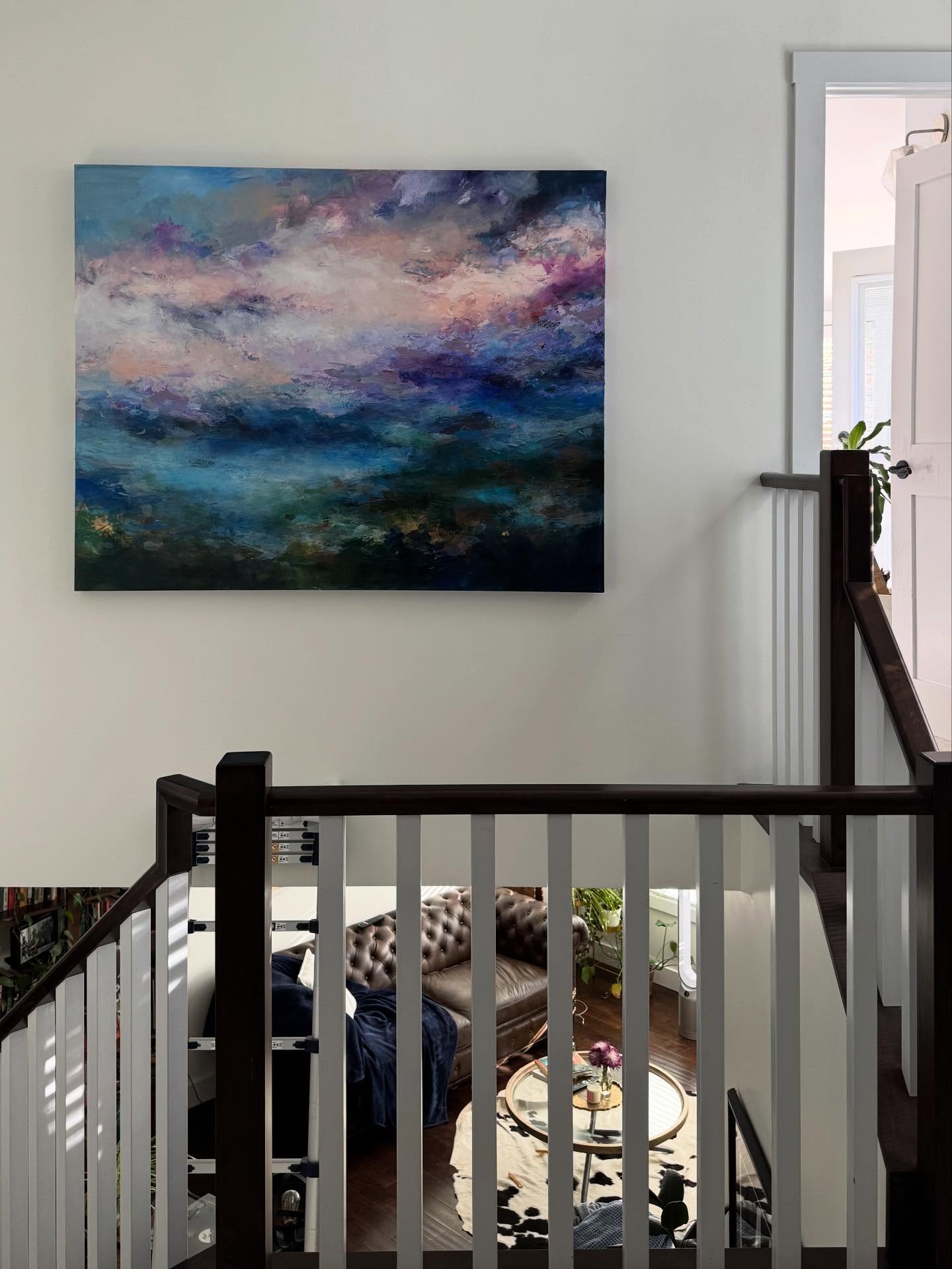 Got the honour of painting this commission for a wonderful couple. He loves pinks and purples and she loves greens and blues so they were immediately drawn to “My delight” (which is currently hanging at the AGA). They needed it bigger (4’x5’) though, and the finished painting I think shines so beautifully in their space.
Also thank you to @albertaartinstallation for installing the piece!
.
.
.
#fineart #impressionistart #canadianart #yegarts #commissionart