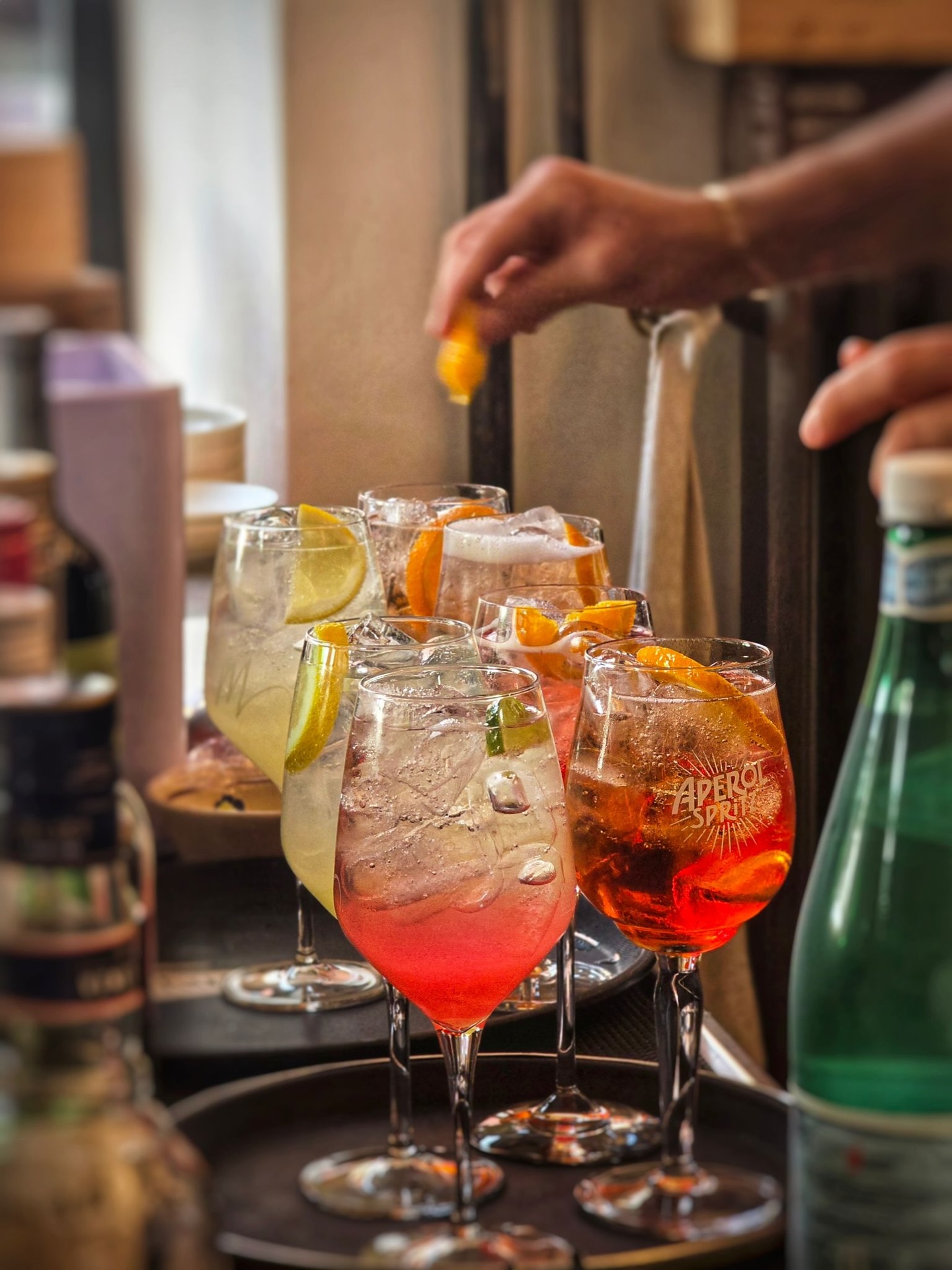 Lineup looking stronger than my next weekend plans 😍🍹
#SpritzOClock #Cheers #Vibes #aperitivo #apéro #apericena #aperitivi #italian #italianfood #aperol #switzerland