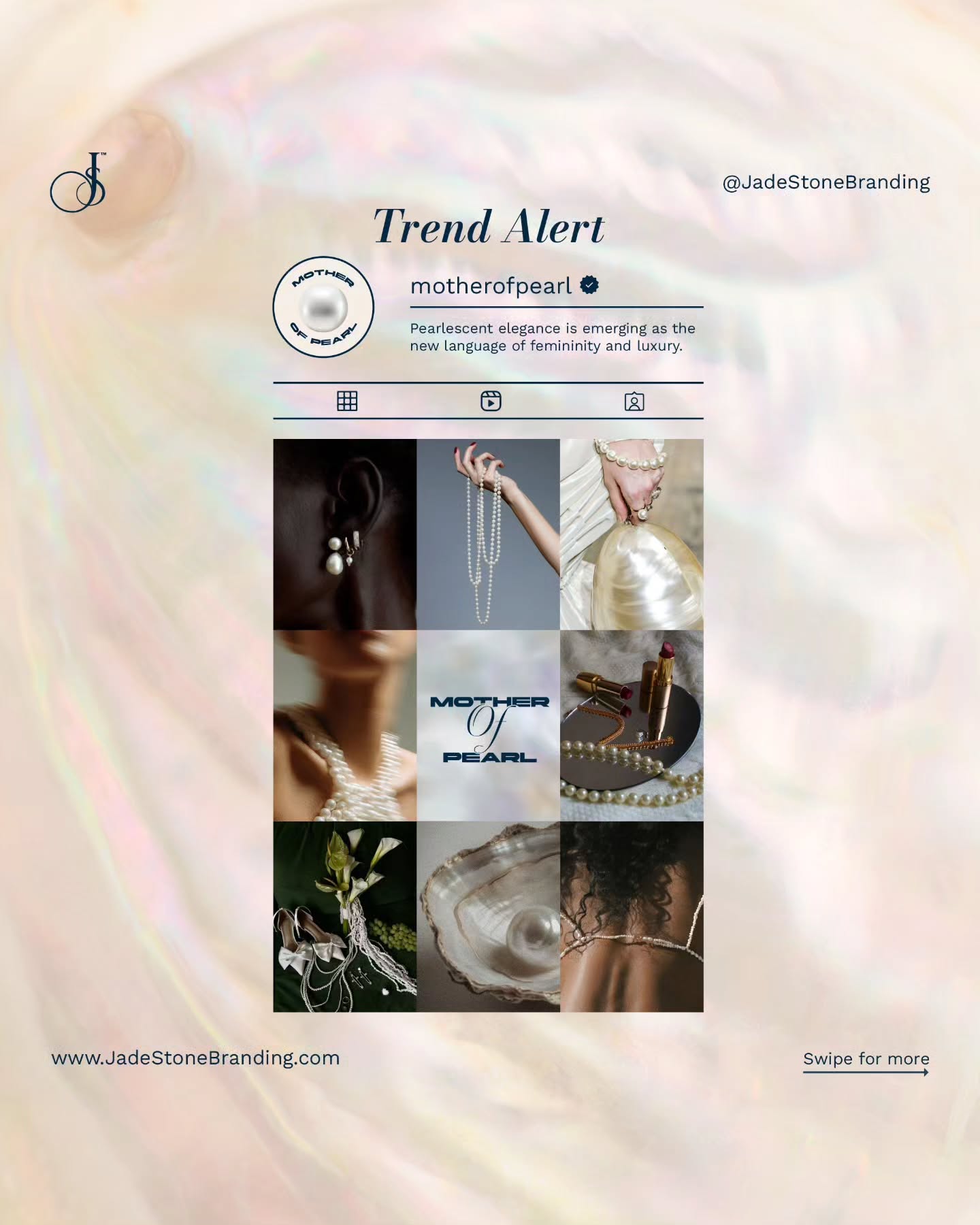 New trend alert! 🦪
As we come into 2026, we're predicting that pearlescence will take over everyone's mood boards.
From runway looks to packaging, you'll see pearls everywhere.
How would you use pearls in your brand? Comment below!
Want to have a brand that makes the trends and doesn't follow them? Schedule a call at the link in our bio to learn more about our services.
.
.
.
#packagingdesign #pearltrend #designtrendpredictions
