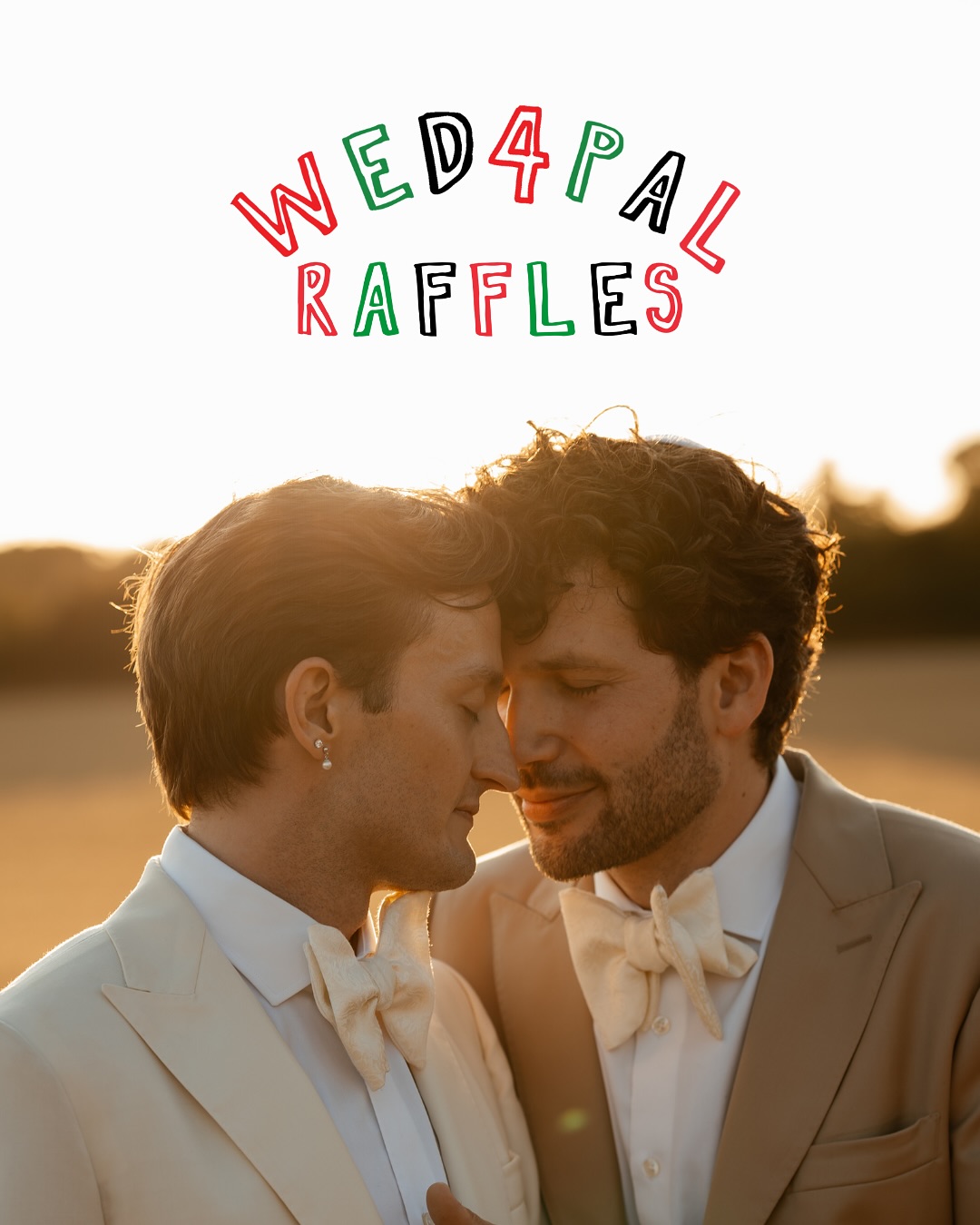 We’re proud to be part of the Wed4Pal fundraiser, giving you the chance to win A FREE PHOTO & VIDEO SESSION WITH US in a raffle, meaning you could win a lovers portrait session for as little as £45! This is just one way in which our business is taking a stand against genocide, apartheid and injustice.
100% of ticket sales (minus mandatory transaction fees) will go towards addressing the genocide in Palestine, with 50% going to Pal Humanity (an organisation providing medical aid, education and lifesaving supplies in Northern Gaza) and 50% going to gorgeous Gazan couple, Sama and Khalil, and their families to help them sustain and rebuild their lives.
More of a bargain and far more ethical than any Black Friday deal going, you can now buy tickets for our raffle prize until 14th February. Buy your tickets today and find out on Valentine’s Day if you’ve won!
You can find out more about our amazing prize, check out the terms and conditions and buy your tickets by following the link to the fundraiser in @wed4pal bio or head straight to http://www.amostcuriousweddingfair.co.uk
There are over 40 raffles running as part of the fundraiser with incredible prizes from cakes to ceremonies to photography, videography, art, flowers and more. There are also some awesome suppliers you can book directly, who will donate a portion of their fees or sales to the fundraiser. You can check them out on the @wed4pal instagram page.
Illustrations: @karin_akesson_design
#raffle #rebelloveclub #lgbtqphotographer