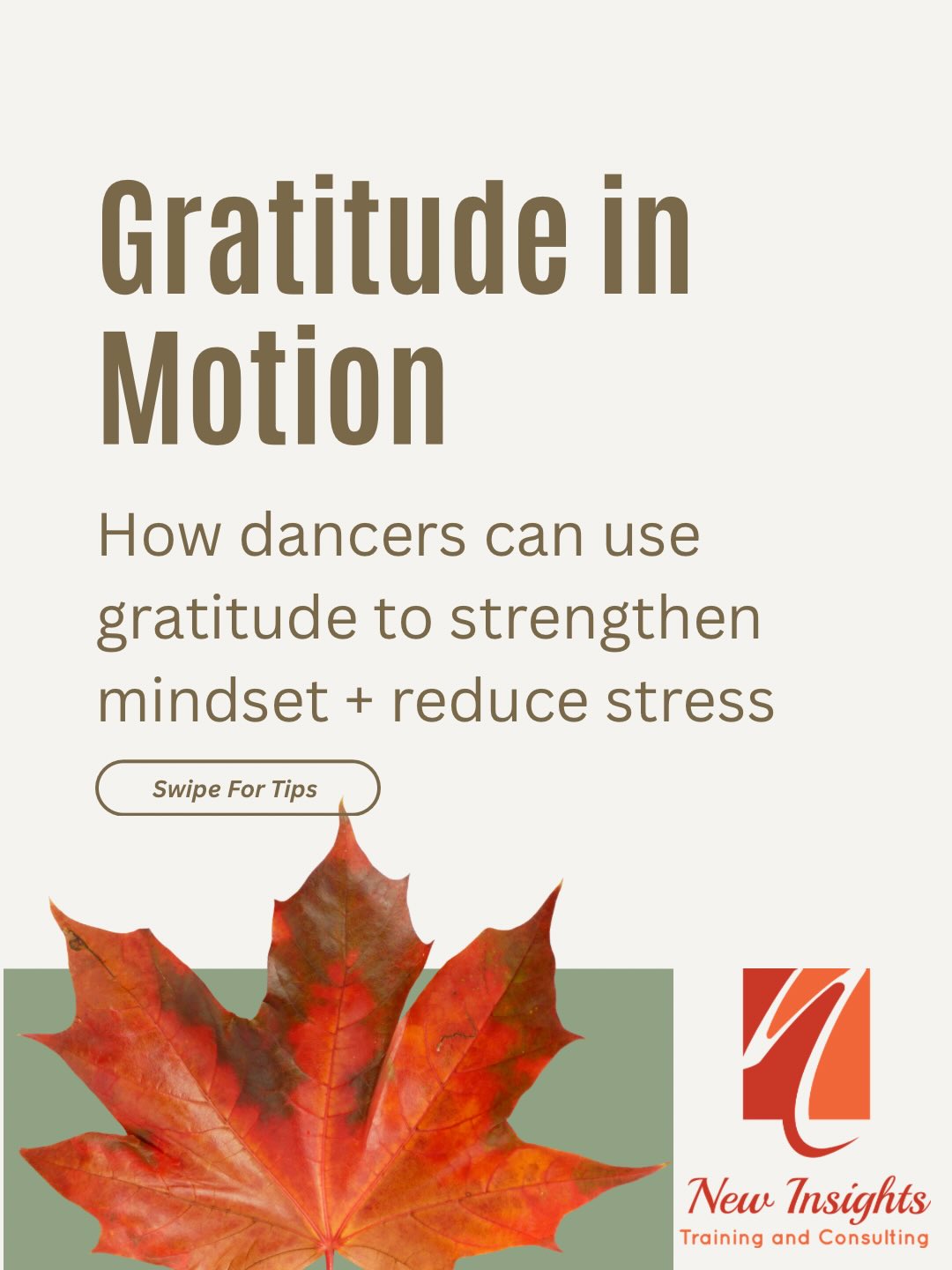 Gratitude is one of the most powerful skills a dancer can build.
Not the fluffy kind—the kind that strengthens mindset, reduces stress, and helps you stay grounded when the studio (and life) gets overwhelming.
Today’s reminder: your body, your art, and your effort deserve appreciation—not perfection.
Thank you for showing up with heart, curiosity, and resilience.
Happy Thanksgiving 🧡
— New Insights Training
#ThankfulForDance #GratitudePractice #DanceMindset #PerformancePsychology #DancerWellbeing #MentalHealthForDancers #HealthyMindset #StressReliefTips #BalletCommunity #DanceLife #MindBodyConnection #DancerMentalHealth #Thanksgiving2025 #GratefulHeart #BalletTraining #ContemporaryDance #DancerTools #ArtistWellbeing #ɢʀᴏᴡᴛʜᴍɪɴᴅsᴇᴛ