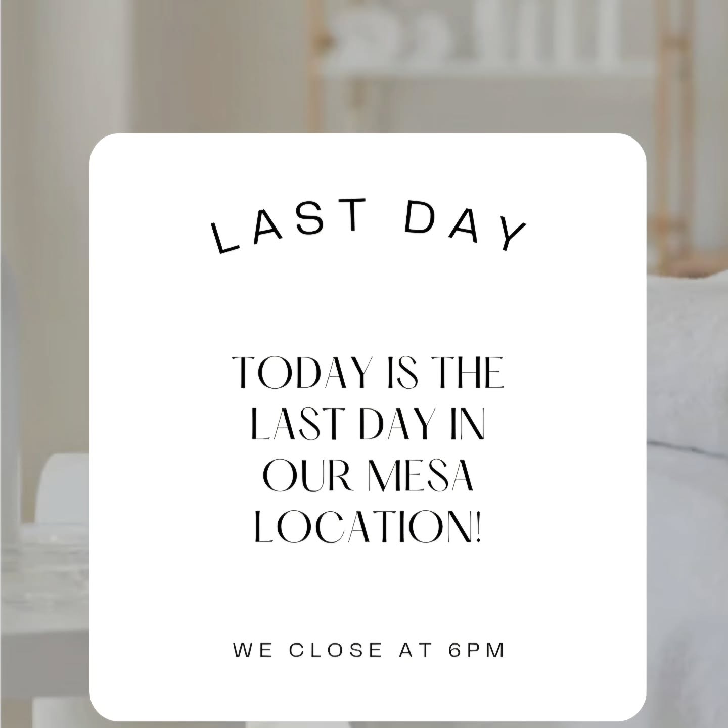✨ Today is our last day at our Mesa location ✨
My heart is so full. I am beyond thankful for each and every one of you 🤍
For the love, the support, the good vibes, the laughter, the conversations, and the beautiful souls we’ve had the honor to meet.
Thank you to everyone who shared a piece of their life journey with us — your stories, your growth, your milestones 💫
This place will always hold so many special memories.
As we step into this new chapter, I hope we continue to meet new friends, chase new dreams, and create even more magic together ✨🌱
Here’s to new beginnings, bigger goals, and so many amazing things coming in the new year 🥂🤍
From the bottom of my heart — We thank you 💕