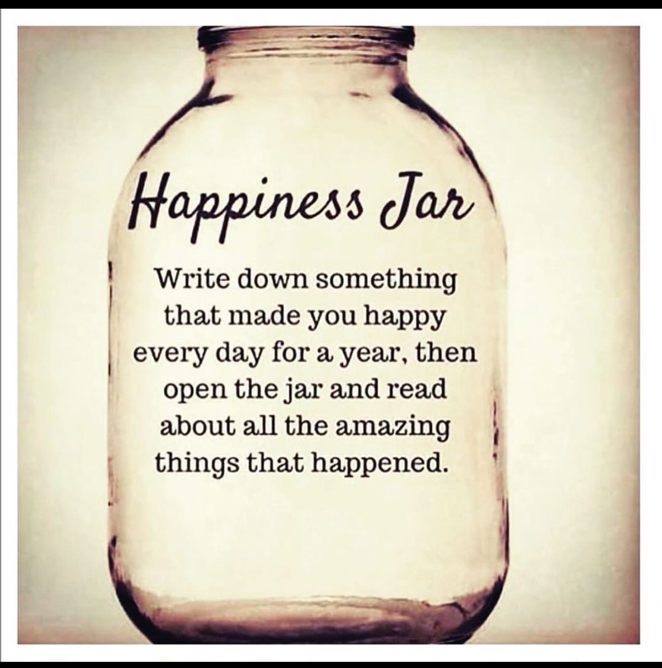 Happiness Jar - start today & let’s each fill up our jars to the brim and overflowing 🙌🏽💛✨ #currency #soulfood