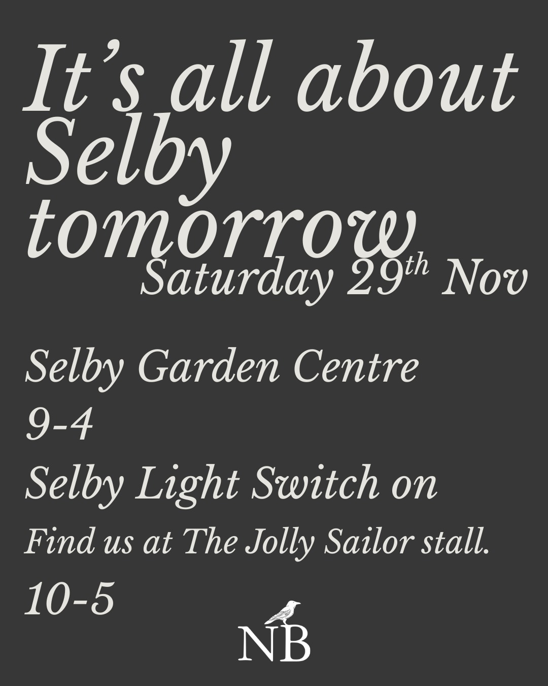 It's time for a home town double!!
I will be at @selbygardencentre for all your gifting needs.
You can also grab your Norse Black Candles over at The Jolly Sailor's stall at the Christmas Light Switch On in Selby Town. Get in the festive spirit with a delicious pint from the best local brewery and a treat from some amazing bakeries, farmers & food vendors.
This weekend truly is the start of Yuletide 🍺🔥🎅
#Selby #jollysailor #brewery #gardencentre #lightswitchon #festive #christmasmarket #craftfair #christmasgift #christmasshopping
