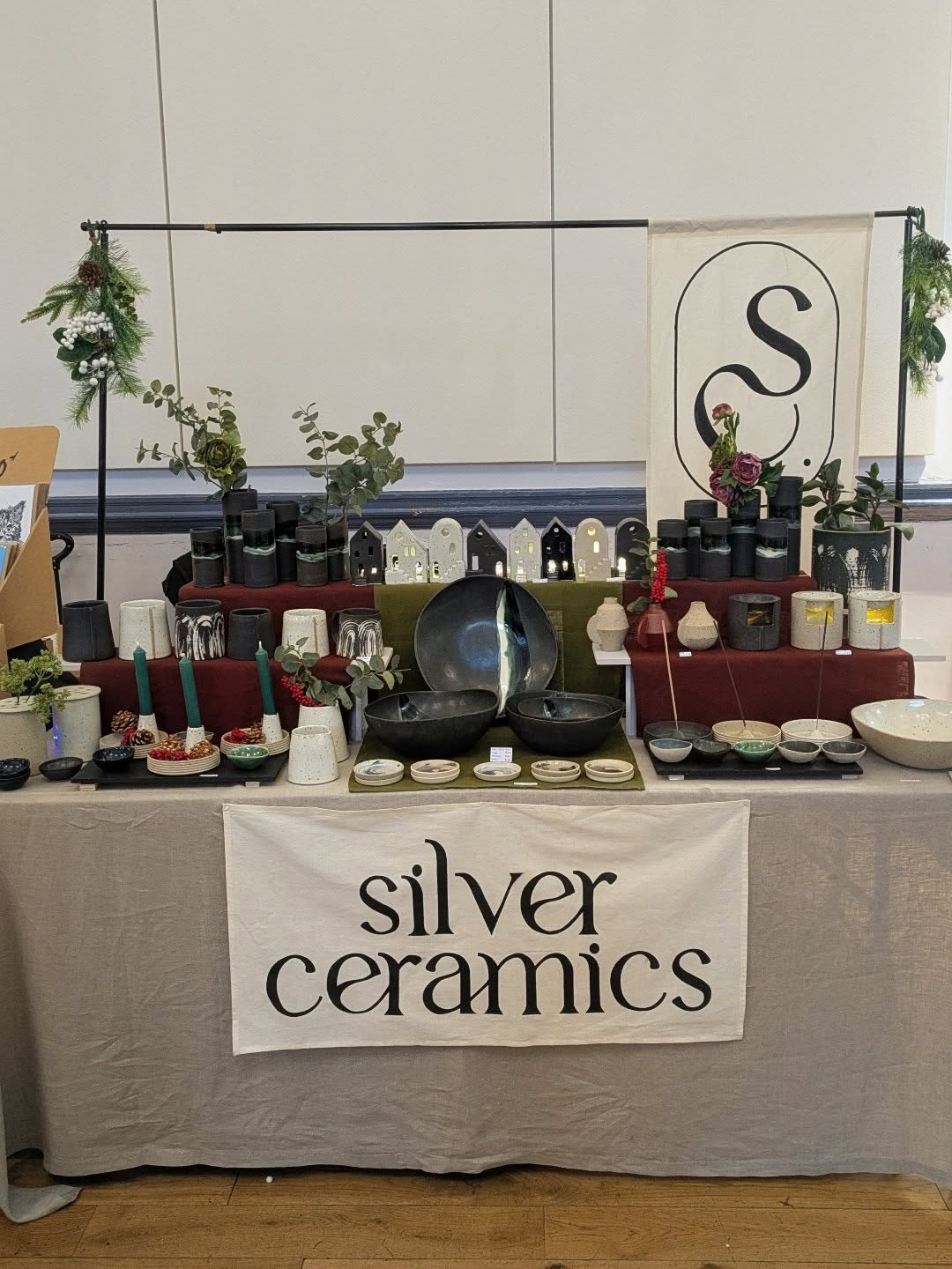 All set up at @shopsmall.popup @hitchintownhall and feeling festive,