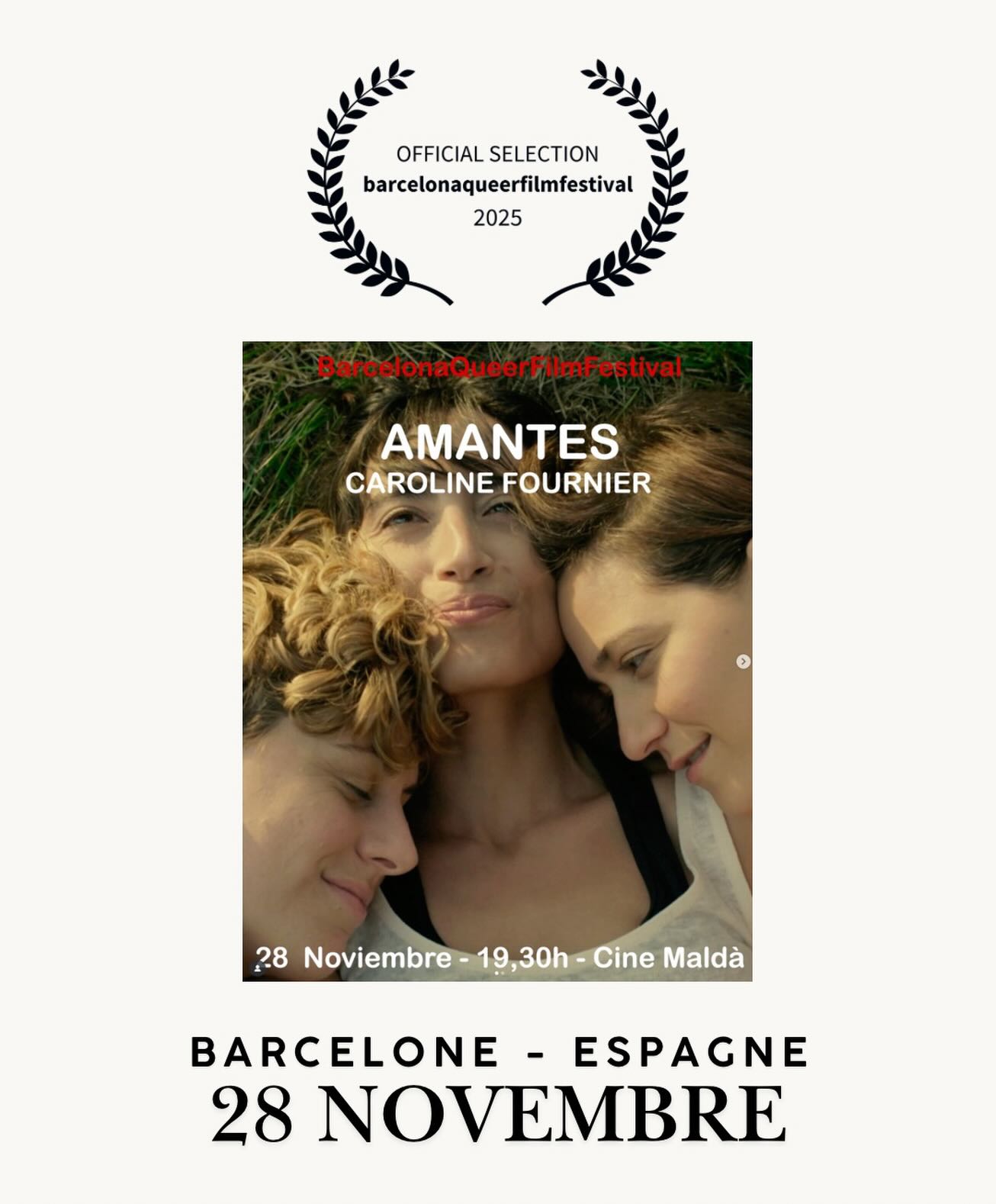 Plusieurs projections aussi cette semaine dont @barcelonaqueerfilmfestival
C’est avec une grande joie d’une partie de l’équipe sera présente 🤩🤩💜
Varias proyecciones esta semana, incluyendo @barcelonaqueerfilmfestival. Parte del equipo estará allí con gran alegría.
Merci 1000 fois 🙏🏻🙏🏻
Un enorme agradecimiento 🙏🏻🙏🏻
#filmqueer #romcom #barcelonaqueer #barcelonaqueerfilmfestival