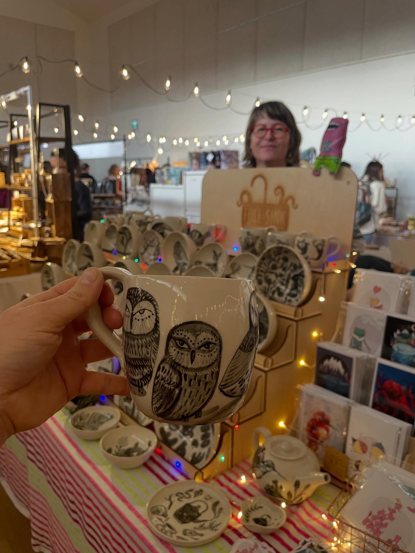 Bought myself a new owl mug from @fullsinkpottery