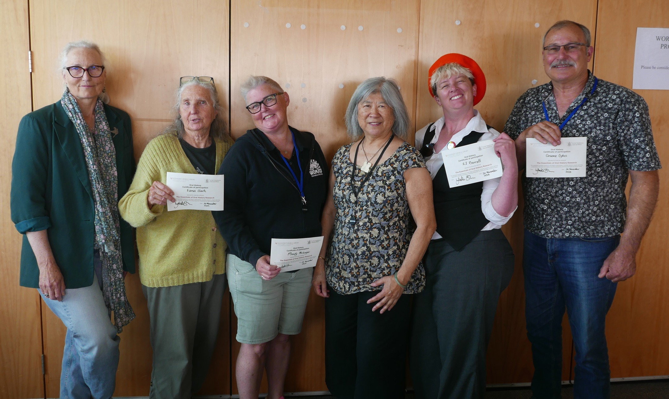 our local Pride Archive oral history workshop/wānanga group.
Thanks to Pukeariki and Lynette Shum, Tumu - Kōrero a Waha/Oral History Advisor | Community Engagement Archives Library New Zealand.