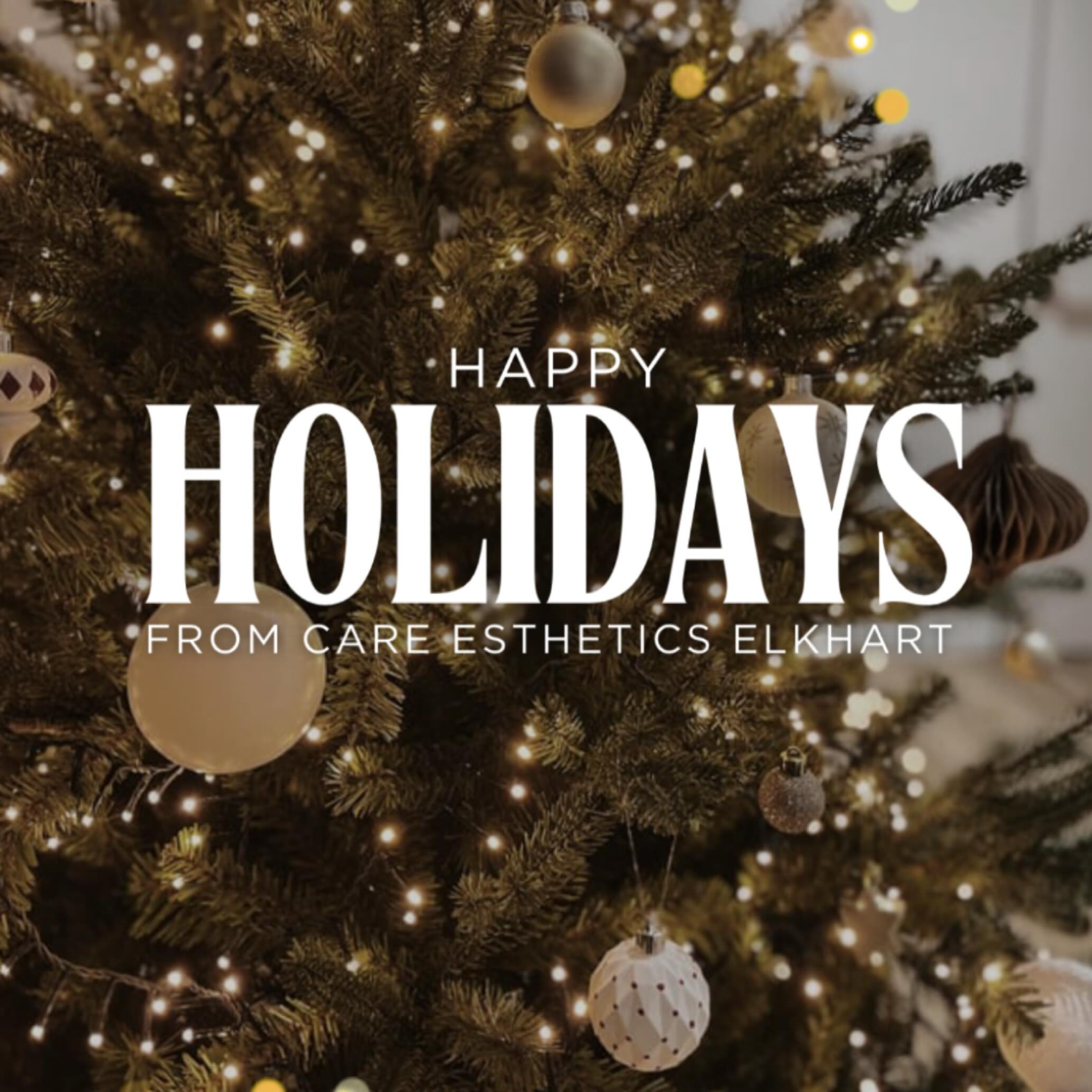 ✨Happy Holidays from all of us at CARE Esthetics of Elkhart! ✨
We’re so grateful for our incredible clients and community this year. Wishing you a season filled with warmth, joy and a little extra glow. Thank you for trusting us with your care.