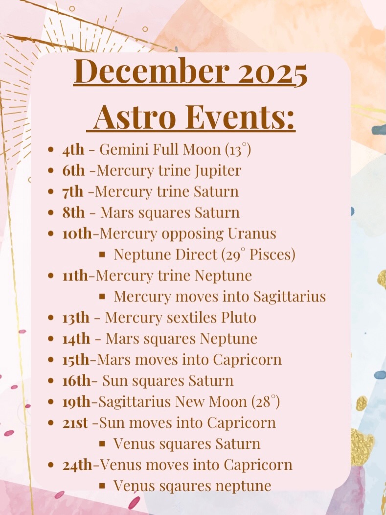 Our last moon magic for 2025! Lots of opportunity to shift your perspective and mind this month! Starting with that gorgeous full Gemini moon tomorrow. This feels like a karmic moon as we find ourselves at the crossroads with the nodes of fate. All working with concept of mutability. How flexible and adaptable are you? This moon will be sure to let you know 😉😘
#astrotherapy #astrology #fullmoon