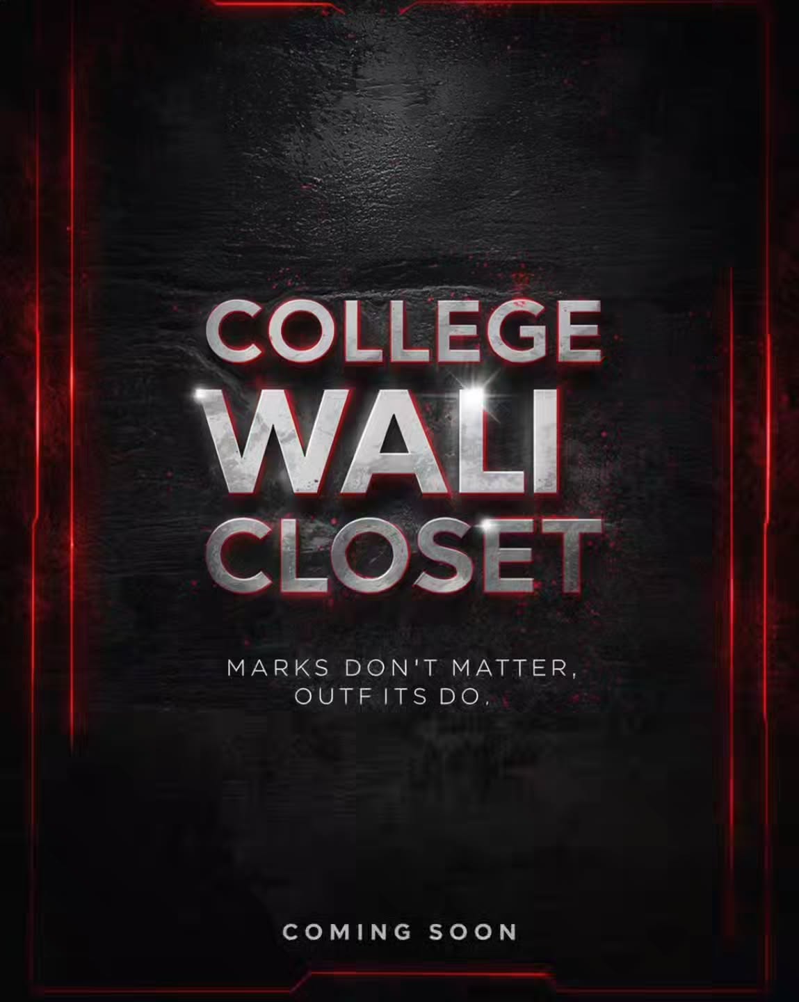 A brand you didn’t know you needed.
Dark. Bold. College Streetwear.
Coming soon…
#CollegeWaliCloset #StreetwearIndia #CampusFits