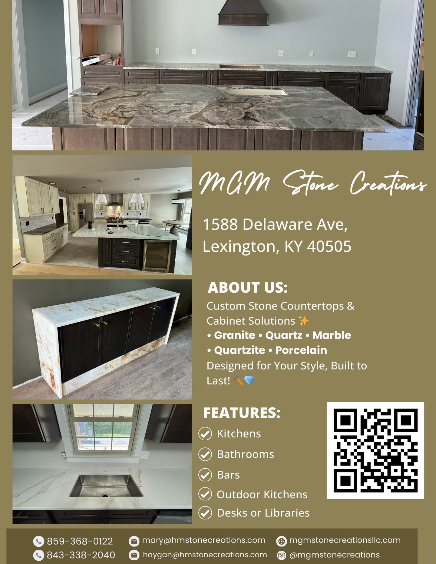 "Your dream kitchen starts at the surface—literally. MGM Stone Creations in Lexington creates countertops that turn everyday moments into luxury living."
👉 #LexingtonLuxuryCountertops #MGMStoneLexington #LexingtonKY #CustomStoneWork #QuartzSurfacesKY #KitchenRemodelLexington #LexingtonRenovation #LexingtonHomes #CountertopDesignKY #KitchenInspoKY