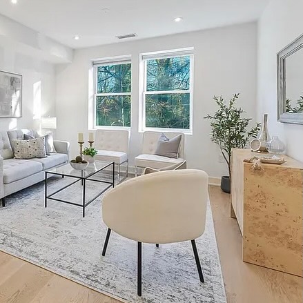 Late fall/early winter is our slowest season - and this year is no exception - but the team is still out there staging properties like this stunning new construction condo in Glover Park #vacantstaging #stagedtosell #winterrealestatemarket #dccondos #washdcrealestate