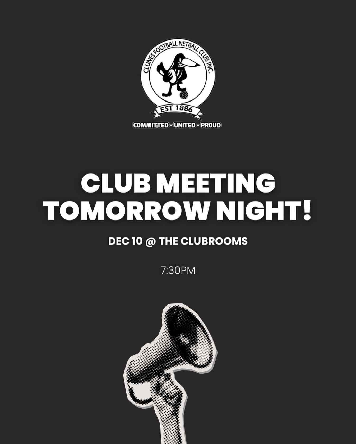 📢 DEC 10 @ THE CLUBROOMS
All welcome.
Come down early to watch the boys have a run.