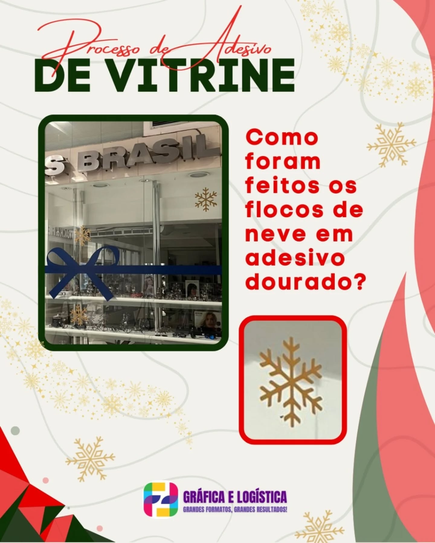 ✨❄️ Transformamos ideias em detalhes que encantam! ❄️✨
Para criar esses flocos de neve dourados, utilizamos adesivo especial recortado em máquina de precisão e finalizamos com máscara transparente para garantir uma aplicação perfeita na vitrine.
Cada etapa é feita com cuidado para entregar um resultado limpo, elegante e profissional do jeito que sua marca merece! 💛✨
📍 F&F Serviços Gráficos
Seu projeto, nossa especialidade.
#FFServiçosGráficos #AdesivoDeVitrine #DecoraçãoNatalina ImpressãoEspecial