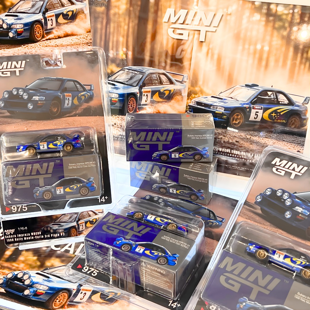 MINI GT 1/64スケール「スバル インプレッサ WRC99 ラリー・オーストラリア 1999 優勝車 #5」&「スバル インプレッサ WRC98 モンテカルロラリー 1998 3位入賞車 #3」のミニカーが入荷しました!!
これまでもWRCスバル・インプレッサは1/43スケールでは何度か入ったことがありましたが、当店で1/64スケールのモデルが入荷したのは今回が初めてではないかと思います。モータースポーツ関係のモデルが増えてきたので、店内に入って奥のミニカーコーナーの左側にモータースポーツ関連のミニカーのコーナーを増設しているところです!
「スバル インプレッサ WRC99 ラリー・オーストラリア 1999 優勝車 #5」は1999年のラリー・オーストラリアにて見事優勝を収めたスバル・ワールドラリーチームの5号車で、こちらはオーストラリア市場向けの限定生産モデルとのこと。
また、「スバル インプレッサ WRC98 モンテカルロラリー 1998 3位入賞車 #3」は、モンテカルロラリー1998年にて3位入賞を収めた555スバルワールドラリーチームの3号車「スバル インプレッサ WRC98」を再現したモデルで、ナイトステージ用の4連ライトポッドが装着されたスタイルとなっているのが特徴的です!こちらは背景にイラストがプリントされたブリスターパッケージ仕様となっております。
・1/64スケール MINI GT「スバル インプレッサ WRC99 ラリー・オーストラリア 1999 優勝車 #5」ミニカー/オーストラリア限定
販売価格:2,750円(税込)
・1/64スケール MINI GT「スバル インプレッサ WRC98 モンテカルロラリー 1998 3位入賞車 #3」ミニカー/ブリスターパッケージ仕様
販売価格:3,080円(税込)
スターホビー(店舗)
https://www.starhobby.jp/
〒680-0942 鳥取県鳥取市湖山町東4丁目87
営業時間
平日:PM12:00-19:00 土日祝日:AM10:00-PM19:00
定休日:毎週木曜日
ECサイト(ネットショップ)
スターホビーミニカーストア
https://store-starhobby.com/
#minigt #minicar #164diecast #ミニカー #wrc #subaruimpreza #wrcimpreza #subaru #スバル #ホビーショップ #ミニカーショップ #鳥取 #スターホビー