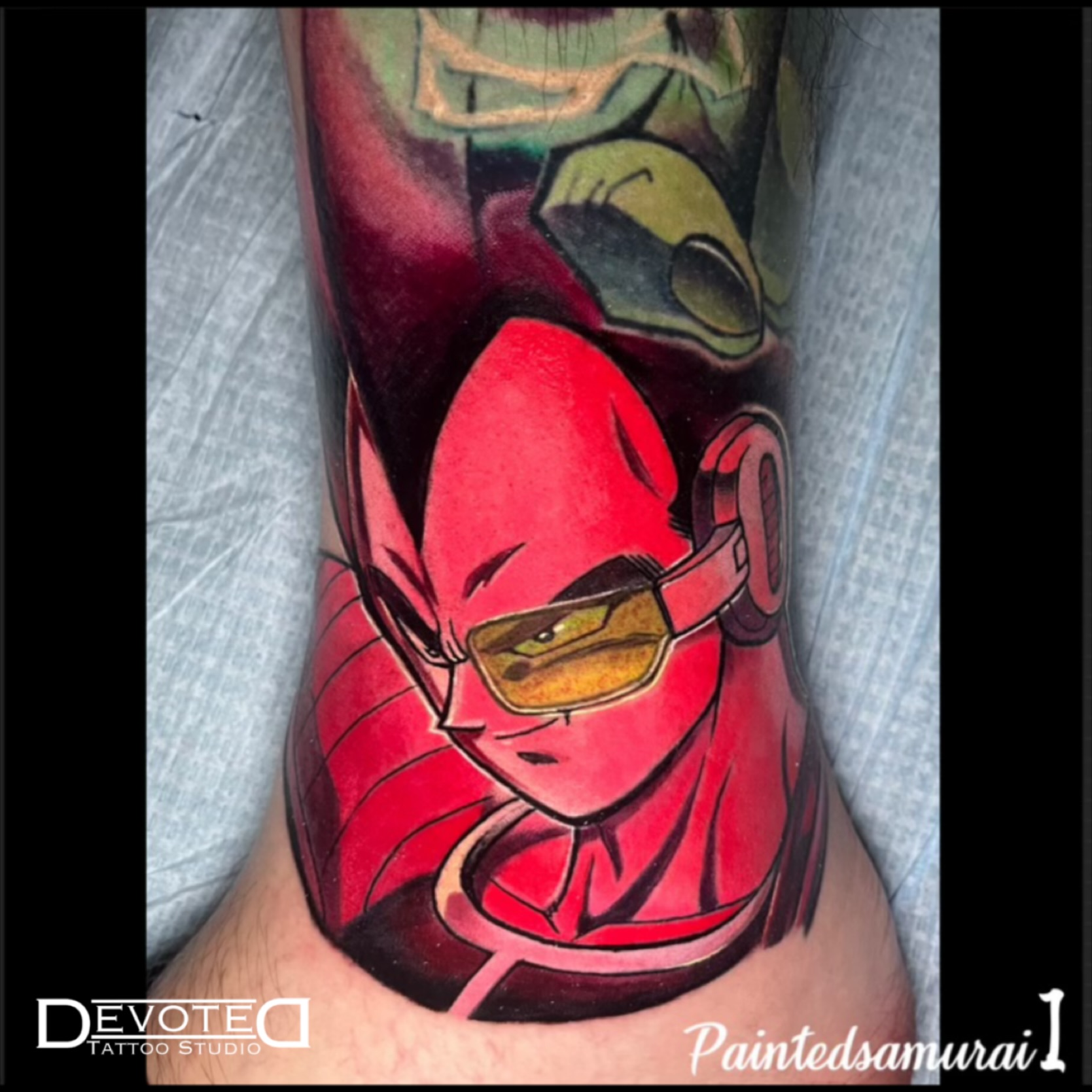 Brandon is back at it again!
Solid colors combined with perfect placement, will always give you perfect results.
The Painted Samurai shows why his specialty is large scale, full color anime works.
This tattoo was proudly done at Devoted Tattoo Studio.
Please contact Brandon directly for your next amazing piece!!
#tattoo #anime #tattooartist