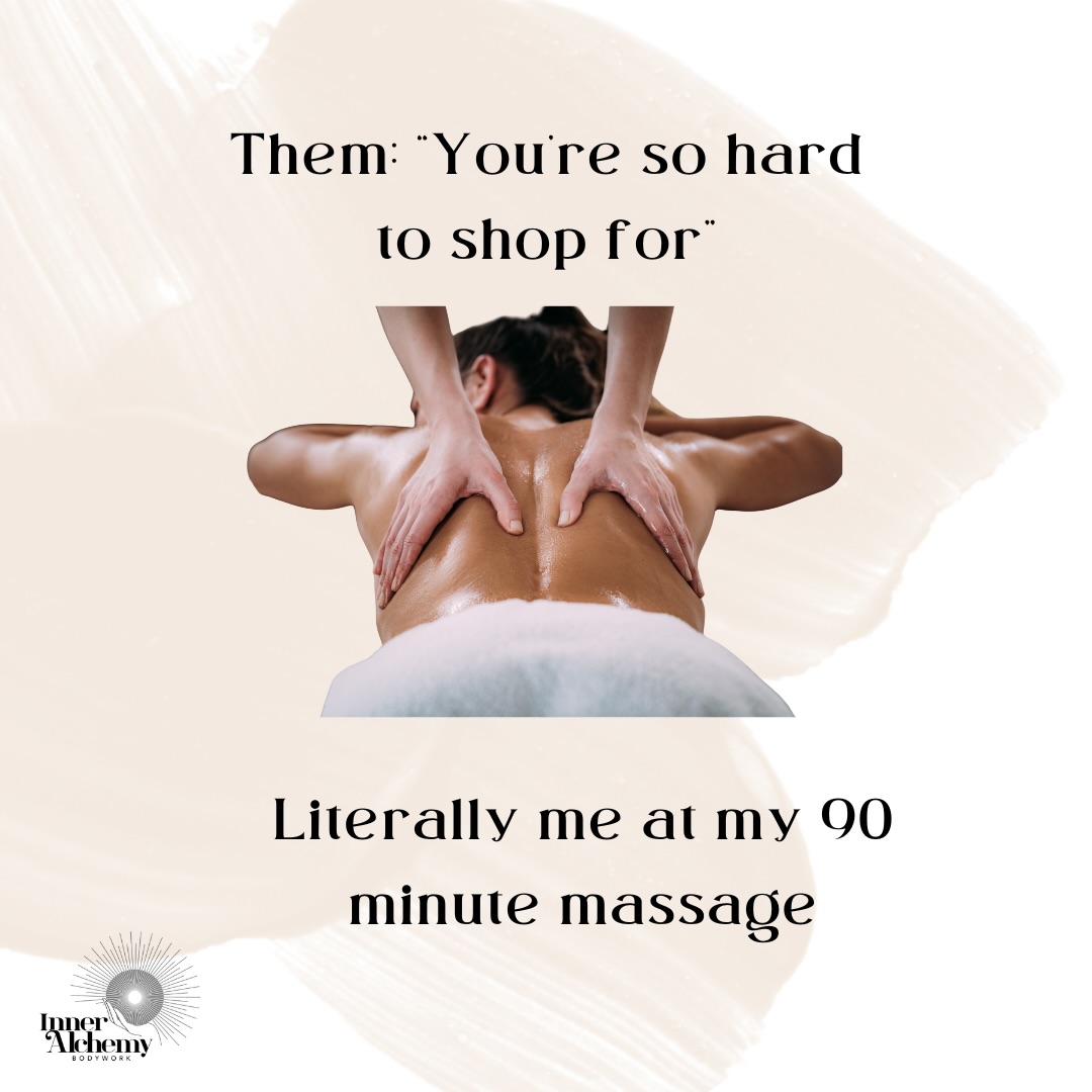 ✨ What do you get for the person who has everything?
Oh just undivided time and attention to support their physical and mental wellbeing. Massage is perfect for those that don’t prioritize themselves or that person who is impossible to shop for.
Gift cards available in digital or hard copy! Follow the link in my bio to my website. ✨