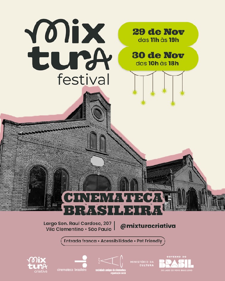 Esperamos vocês este final de semana no Mixtura Festival!
Onde? @cinemateca.brasileira
Largo Sen. Raul Cardoso, 207 - Vila Clementino - São Paulo
Sábado: 11 - 19h
Domingo: 10 - 18h
Venha mixturar com a gente e aproveite pra fazer suas comprinhas de natal ❤️🎄