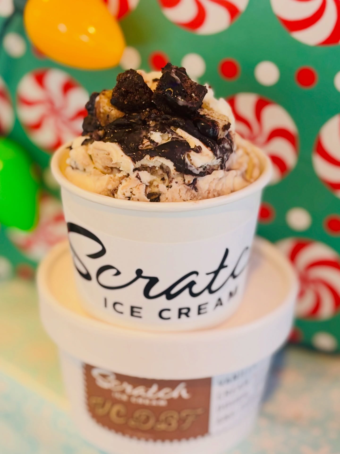 It’s the 18th day of December and we have a special treat available! Our Fudge Brownie Cookie Dough is half off! Available out of our case in Brookfield, 8 oz to-go cups available in west Allis!
