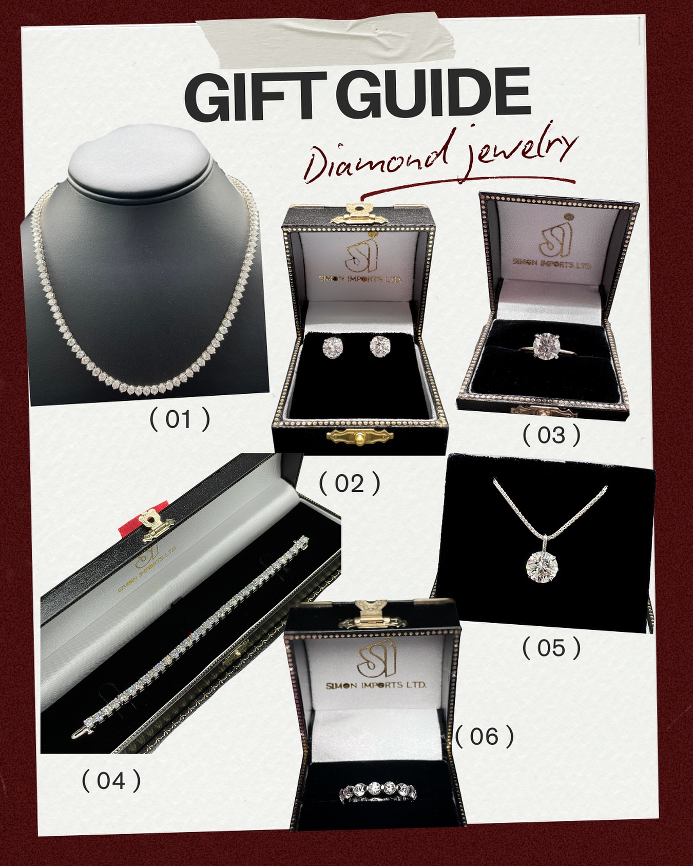 💎Gift guide - Diamond Jewelry💎
1️⃣ Diamond tennis necklace 🤩🤯😍
2️⃣ Diamond earrings 😍😳🤩
3️⃣ Diamond solitaire ring 🥳❤️🥂
4️⃣ Diamond tennis bracelet 🤩😍❤️
5️⃣ Diamond pendant 😍🤩😮
6️⃣ Diamond eternity band😱🤩😍
💎Friday Rocks 💎
#simonimports #fridayrocks #diamonds #giftguide #jewelleryguide #christmas #christmasgiftideas #diamondrings #diamondearrings💎 #diamondnecklaces #diamondbracelets