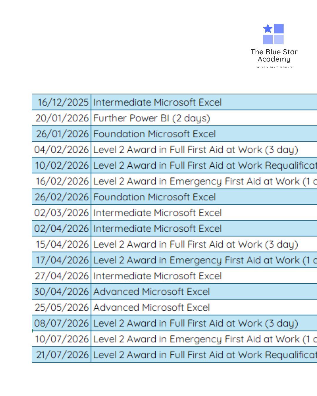 Want to get your training for 2026 sorted early…?
Click below for a list of open courses, ripe for booking today:
https://onedrive.live.com/personal/155b34fb1b6941b8/_layouts/15/Doc.aspx?sourcedoc=%7B6bebc62a-47c2-4b9c-8ca7-8bd4e407f9ff%7D&action=default&redeem=aHR0cHM6Ly8xZHJ2Lm1zL3gvYy8xNTViMzRmYjFiNjk0MWI4L0VTckc2MnZDUjV4TGpLZUwxT1FILWY4QnpBOWhhXzRldTUtTFJvV2hsaDYxR1E_ZT1aUm5BU1Y&slrid=03ffe0a1-d0af-0000-9549-a0b174f5cae4&originalPath=aHR0cHM6Ly8xZHJ2Lm1zL3gvYy8xNTViMzRmYjFiNjk0MWI4L0lRQXF4dXRyd2tlY1M0eW5pOVRrQl9uX0Fjd1BZV3YtSHJ1ZmkwYUZvWllldFJrP3J0aW1lPUtiMFltRTQyM2tn&CID=9bcd85c4-0800-46c0-82f3-d6f9776f658c&_SRM=0:G:36
Drop me a message to find out more about any of my courses, my availability and details of how to book me:
rachel@thebluestaracademy.co.uk
Visit my site now to learn more:
www.thebluestaracademy.co.uk
Training available in:
📈 Microsoft Excel
📊 Microsoft Power BI
📝 Microsoft Word
👥 Microsoft SharePoint
🖥 Microsoft PowerPoint
2480 happy students
316 training solutions delivered
19 years of professional experience
11 years of teaching experience
Visit me at www.thebluestaracademy.co.uk
Email me at rachel@thebluestaracademy.co.uk
#NewWebsite #BlueStarAcademy #ExcelTraining #ExcelTips #LearnExcel #ExcelSkills #ExcelForBusiness #PowerBI #DataVisualization #PowerBITraining #LearnPowerBI #BusinessIntelligence #PowerPointTraining #PresentationSkills #PowerPointTips #VisualStorytelling #MicrosoftWord #WordTips #LearnWord #WordTraining #DocumentEditing #SharePointTraining #LearnSharePoint #SharePointTips #CollaborationTools