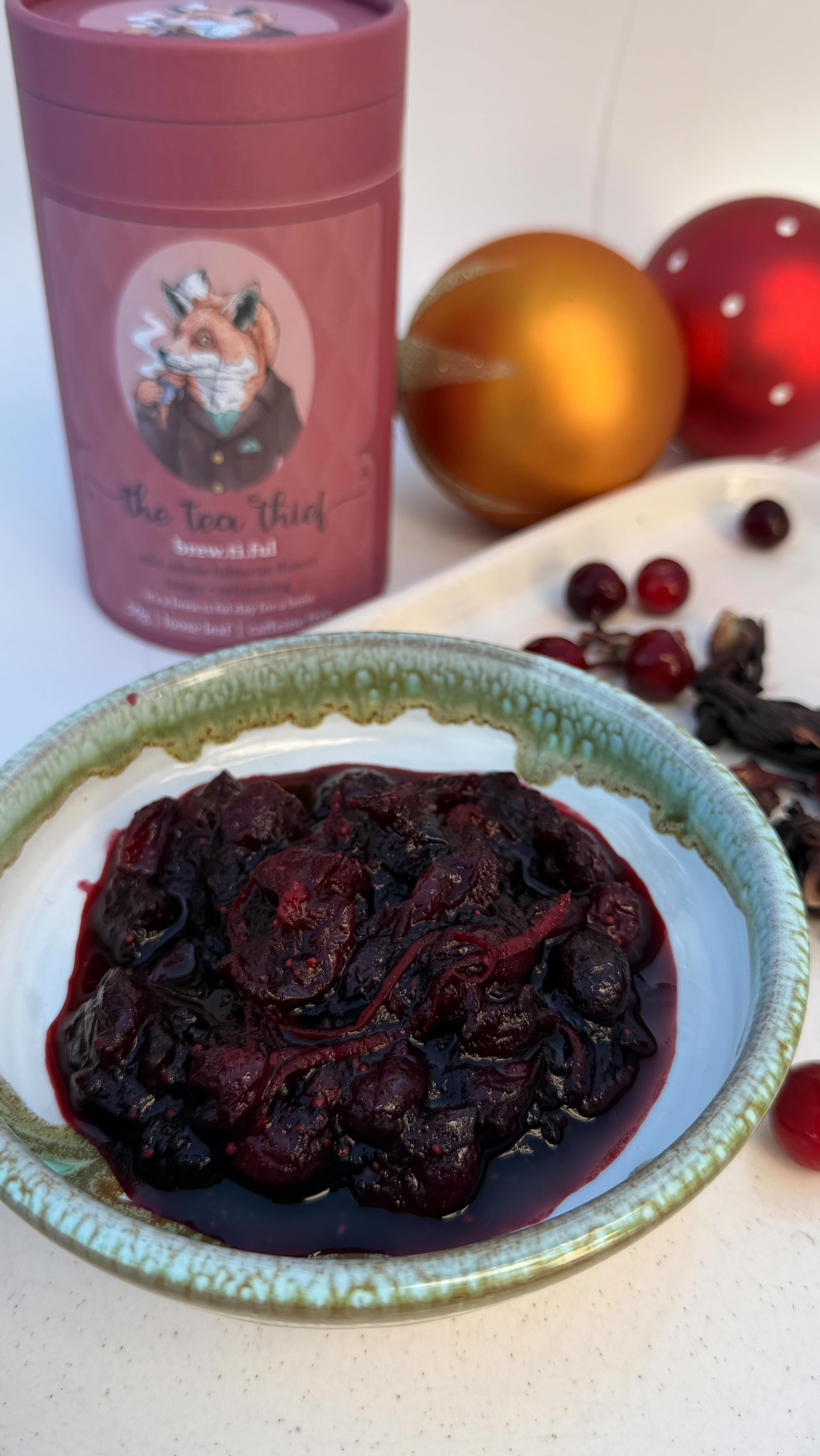 PSA: YOUR CRANBERRY SAUCE IS BORING.
Let’s fix that. 🎄
Store-bought jelly? Sugar filled sauce? Not in this house!
This hibiscus cranberry sauce is tart, vibrant, and actually tastes like something.
Imagine this👇
🌺 Bold, ruby-red colour
🍊 Bright citrusy tang
✨ A grown-up twist on a holiday classic
HIBISCUS CRANBERRY SAUCE (THE EASY WAY)
You’ll need:
• ⅓ cup Brewtiful (our whole flower) Hibiscus 🌺
• 340g fresh or frozen cranberries
• ½ cup orange juice
• ½ cup water
• ½–¾ cup sugar (you choose the vibe - we used coconut sugar) or even less if you like it really tart
• 1 small cinnamon stick (or cinnamon chips)
• 3 cloves
• Orange zest
How to:
1️⃣ Make a bundle: Wrap hibiscus + cinnamon + clove in cheesecloth and tie it tight (like a little tea bag).
2️⃣ Simmer orange juice, water + sugar until dissolved/boiling.
3️⃣ Drop in the hibiscus bundle → boil/simmer 4–5 mins.
4️⃣ Add cranberries + zest → cover and cook 8–10 mins until berries pop.
5️⃣ Remove the bundle, cool, jar it, fridge it. Done.
Pro tip: No cheesecloth? Use a tea infuser but the bundle does get more of the flavours in there.
Simple. Elevated. Best cranberry sauce at the table.
SAVE this for later & grab our Brewtiful for a real treat! 🌺