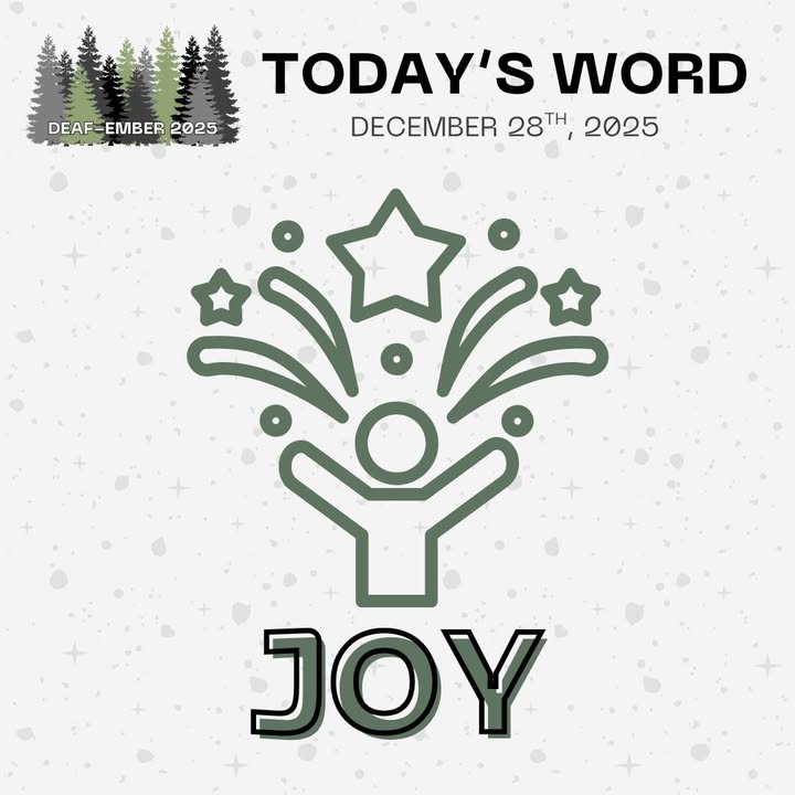 Deaf-ember 2025 Day twenty-eight: The prompt is "Joy". Get creative and tag us in your art! Don't forget to use the hashtag #deafember2025