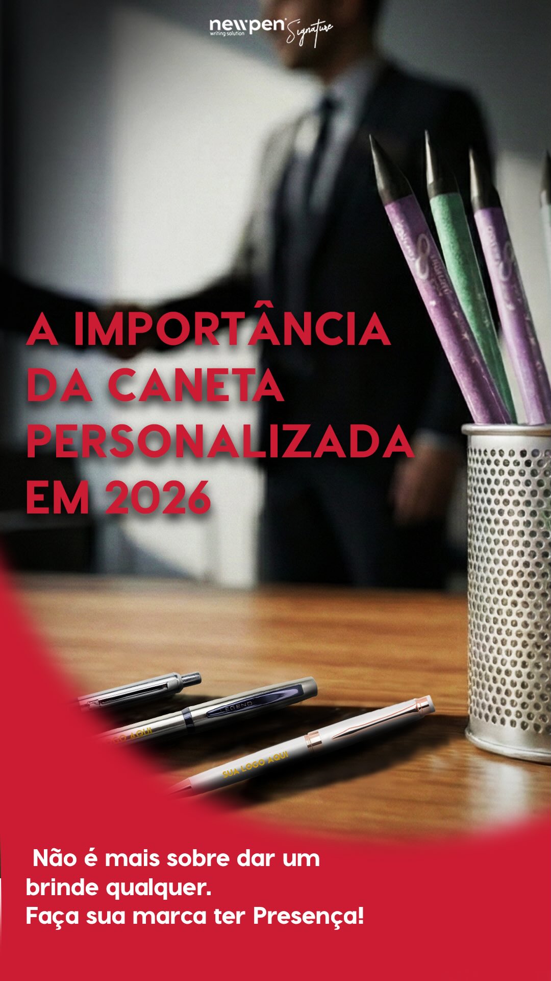 Confiança não nasce de promessa bonita.
Nasce do que a gente faz, todos os dias.
Hoje, as marcas escolhem com mais cuidado.
Porque errar custa tempo, dinheiro e reputação.
Aqui, a gente constrói confiança no básico bem-feito:
entregar no prazo,
manter a qualidade,
fazer um produto que não falha.
É por isso que tantas marcas caminham com a gente.
Porque produzimos no Brasil.
Porque garantimos o que vendemos.
Porque entregamos o que prometemos.
No fim das contas, é simples:
quando sua marca está nas mãos de alguém,
ela precisa estar segura.
E é isso que a Newpen faz todos os dias.