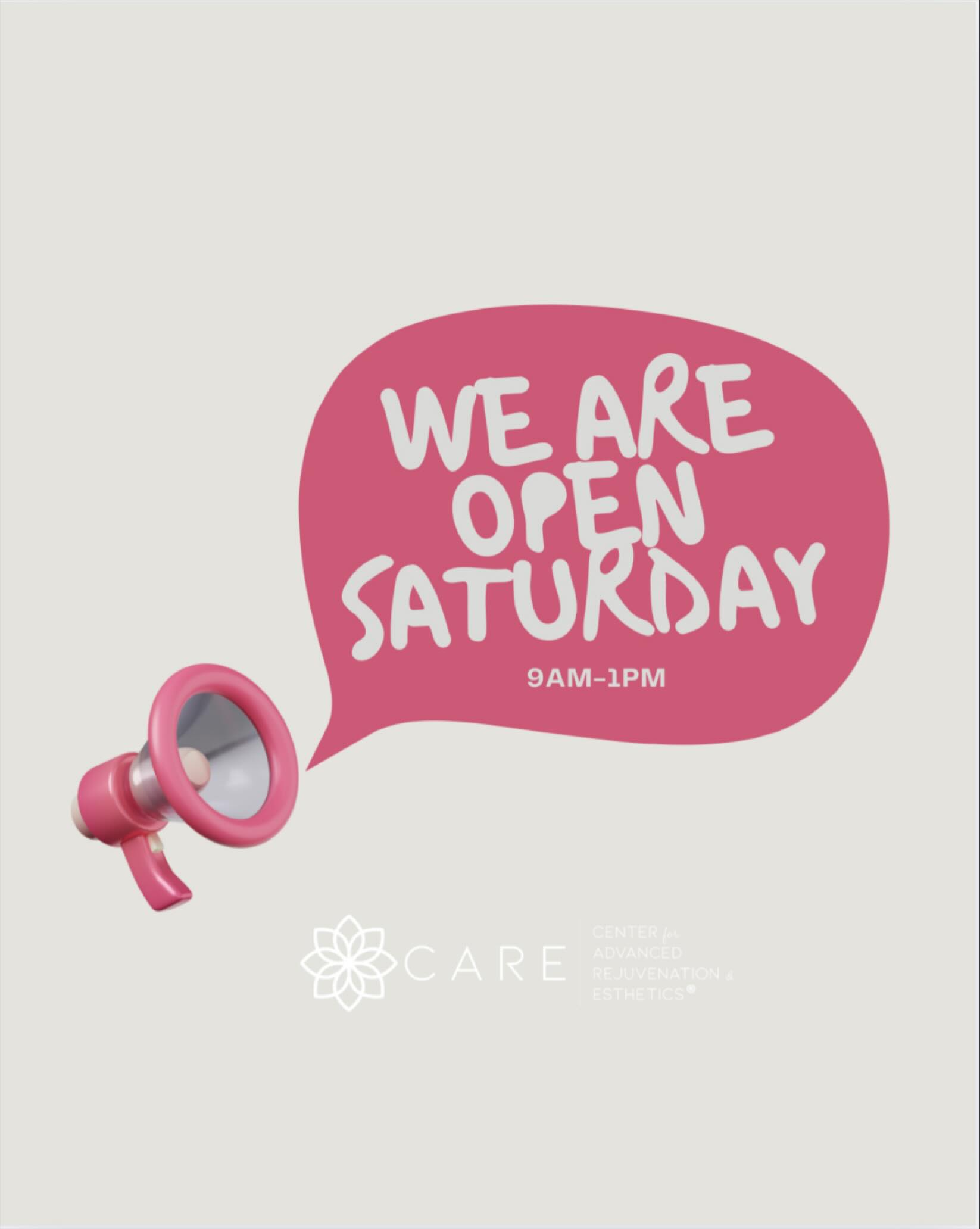 We know you’re busy this holiday season, so we’ve opened up hours on Saturday! Come see us for the last day of our neurotoxin special! When you buy 30 units, you will receive 10 units FREE.
☎️574-399-2273
💻www.CareElkhart.net
🏃🏻♀️902 County Road 6 East Elkhart, IN 46514
#selfcare #holidayglow #christmasseason